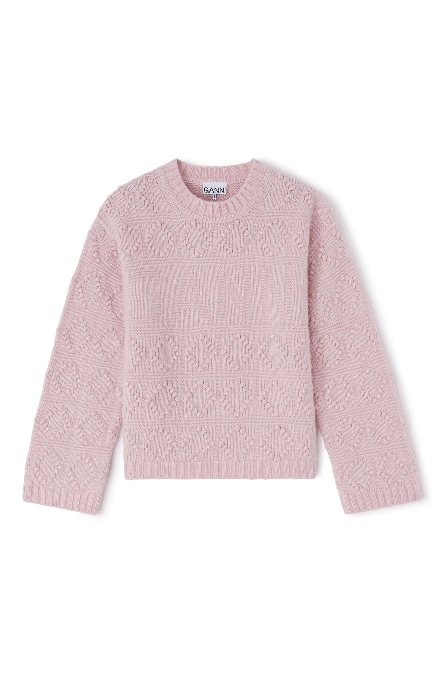 Cotton Wool Bubble Crewneck Chalk Pink