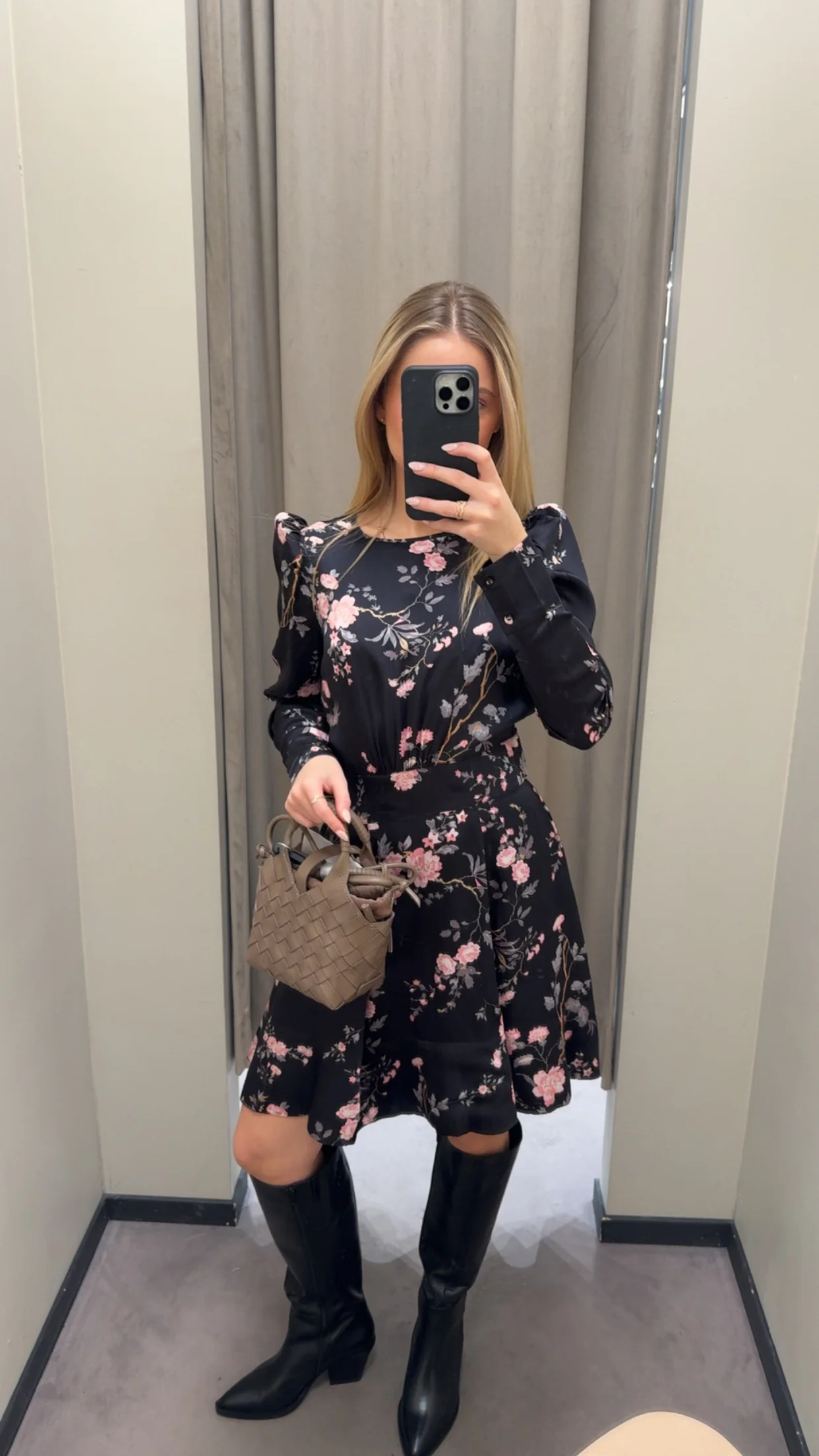 Viscose Mini Dress Midnight Garden - Image 6