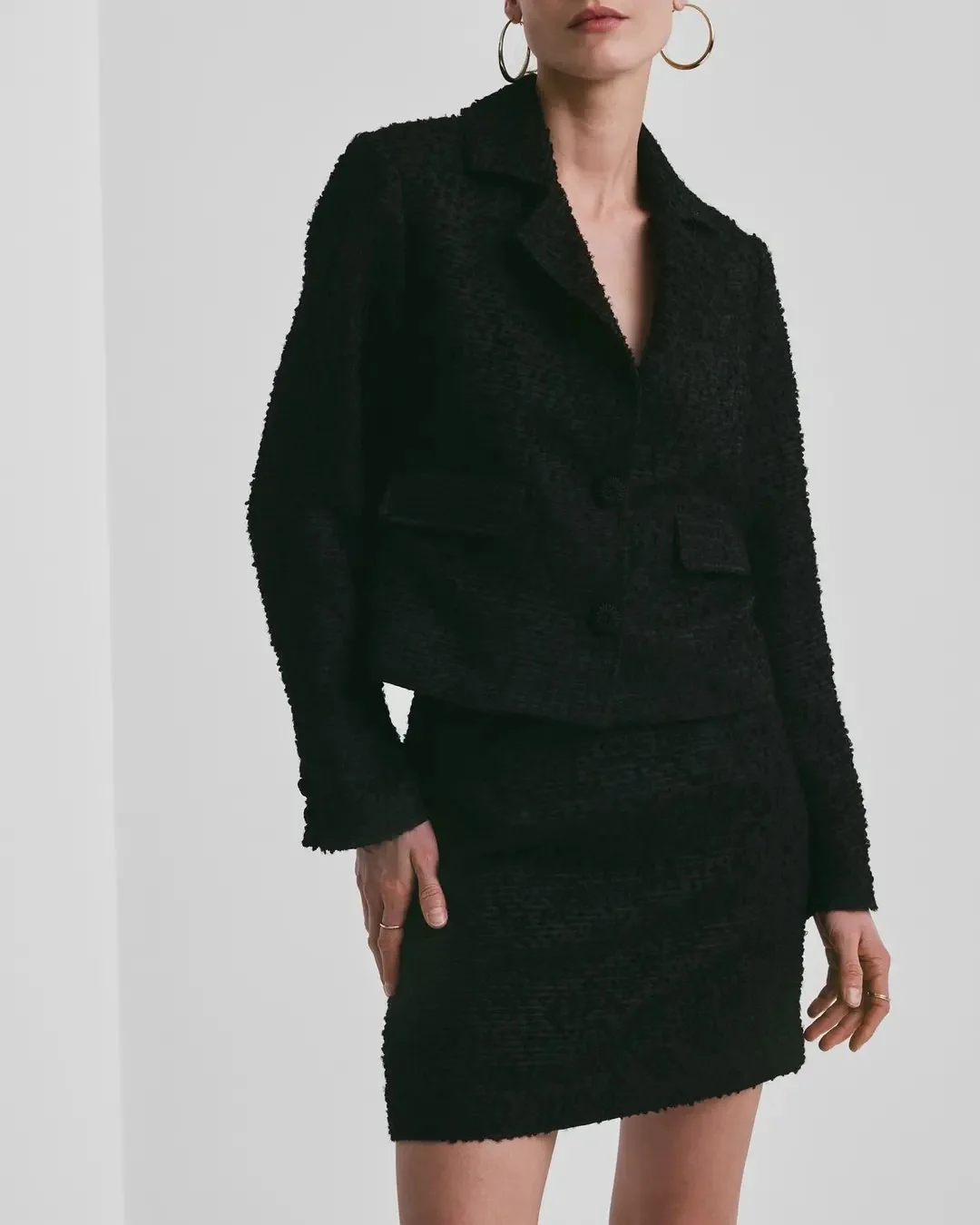 Boucle Jacket Black