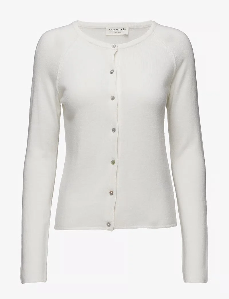 RWLaica Cashmere LS O-neck Raglan Cardigan Ivory