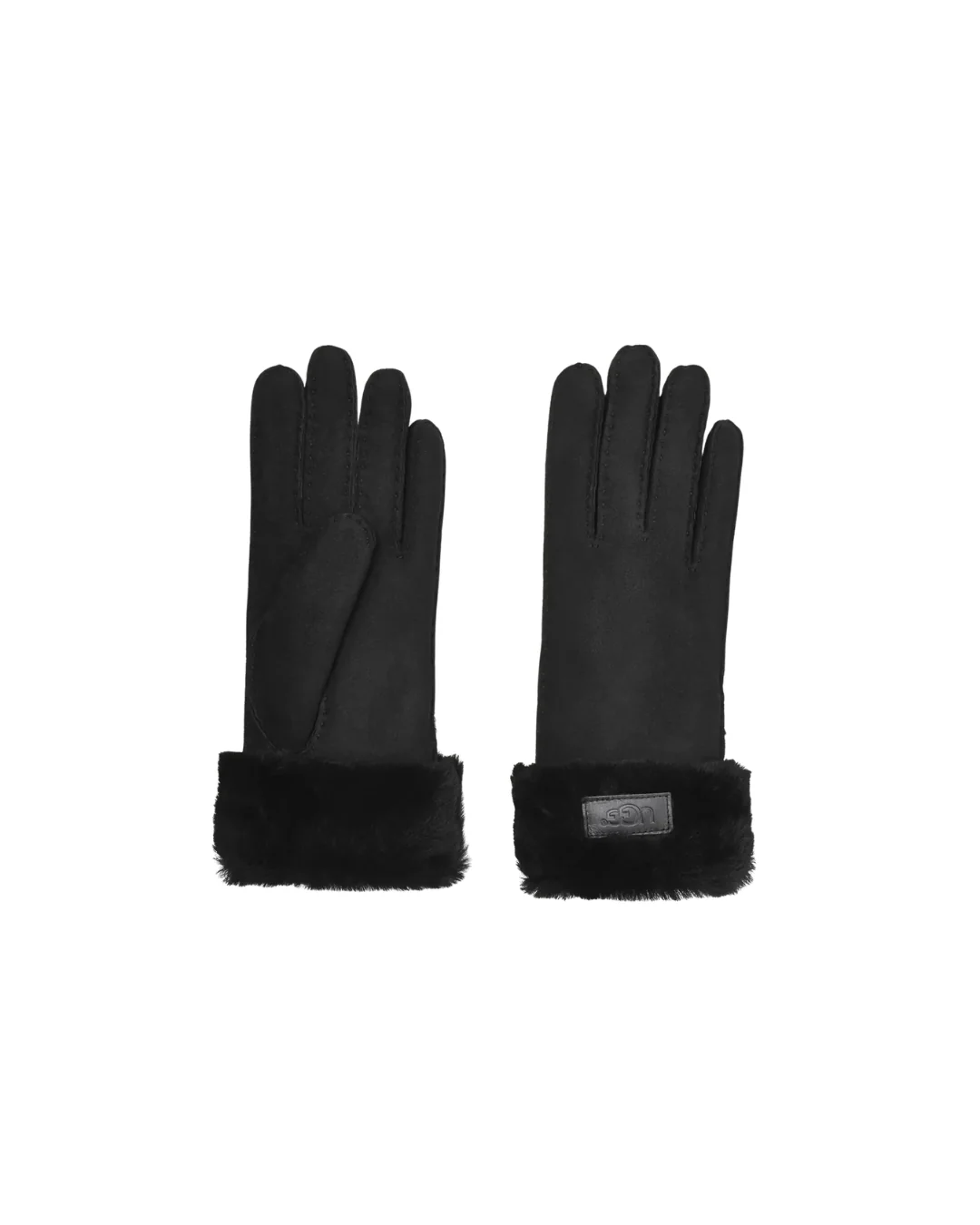 Sheepskin seamed glove  Black - Image 3