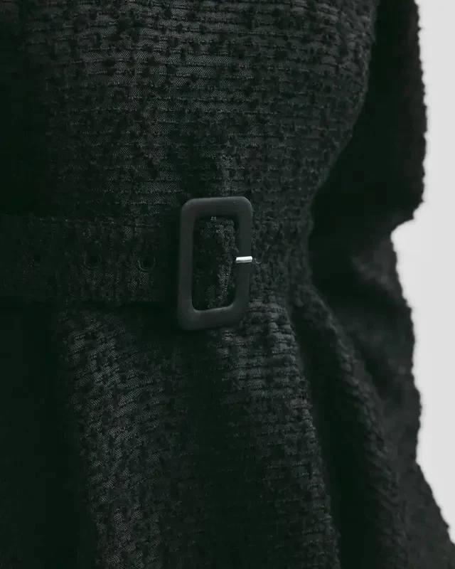BOUCLE BELT DRESS Black - Image 6