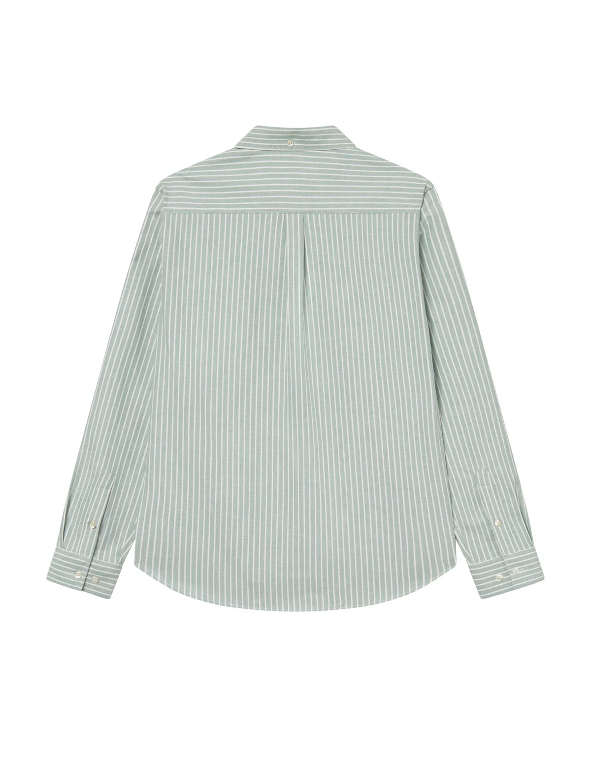 Konrad Striped Oxford Shirt Juniper Green - Image 2