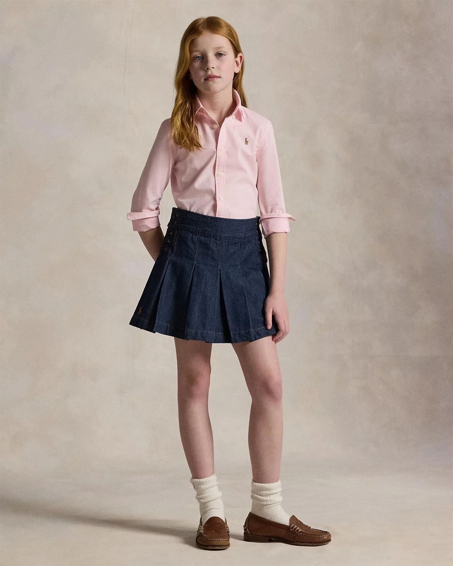 OXFORD SHIRT JENTE  Rosa - Image 3
