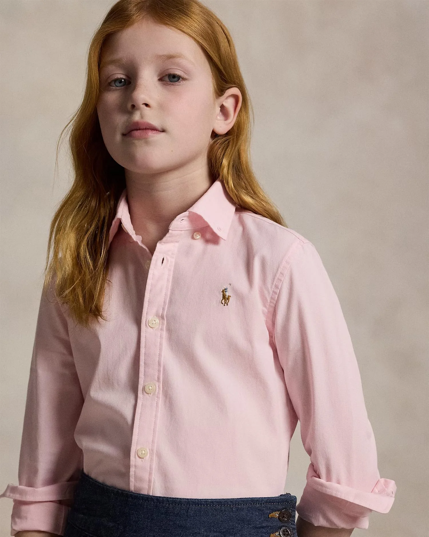 OXFORD SHIRT JENTE  Rosa - Image 4