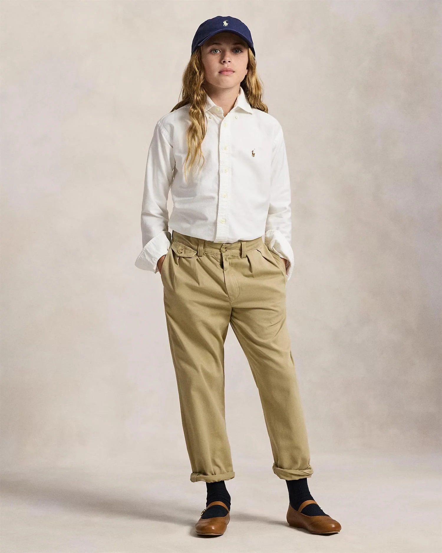 OXFORD SHIRT JENTE Hvit - Image 4