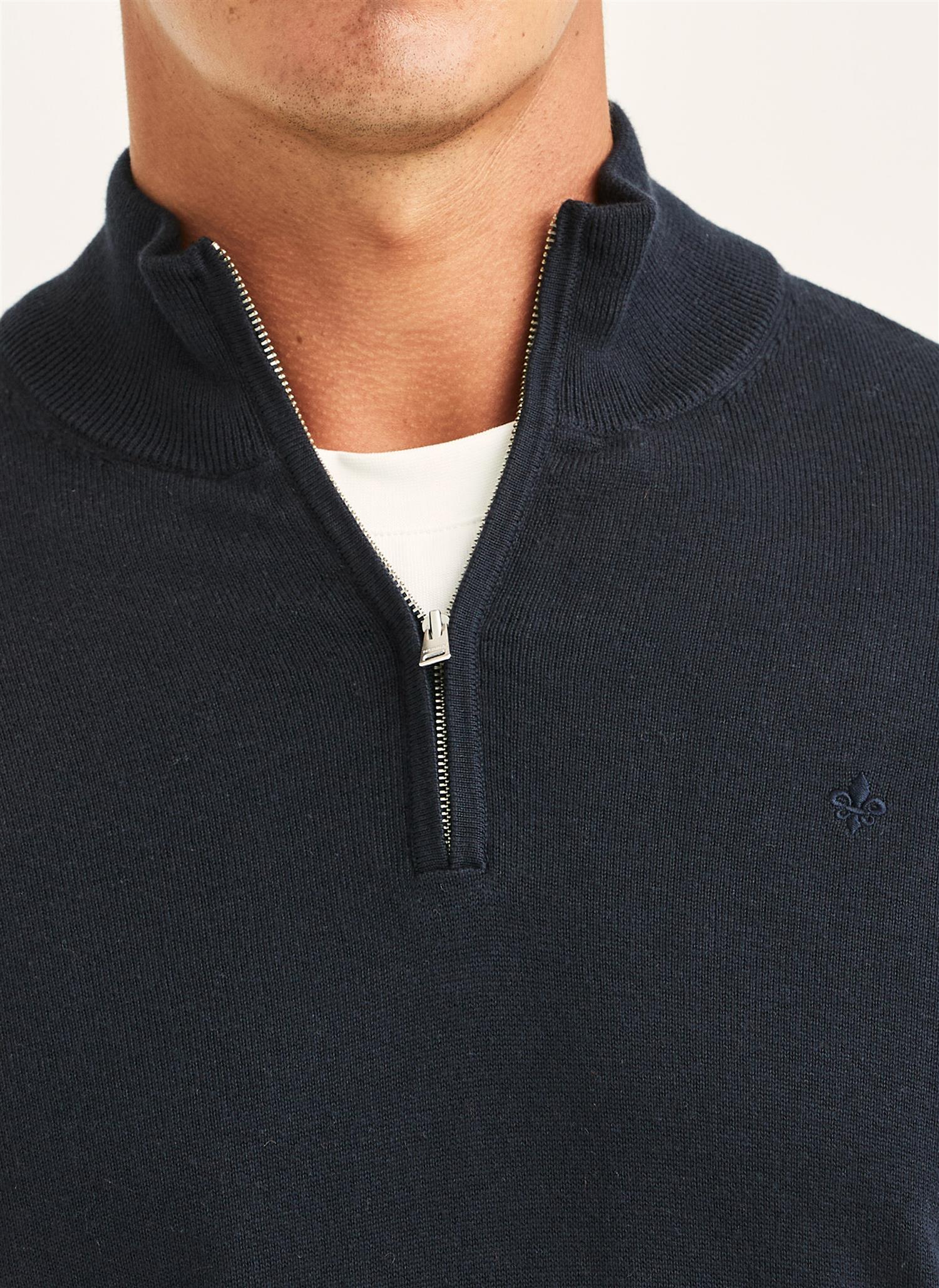Riley Half Zip  Old Blue - Image 4