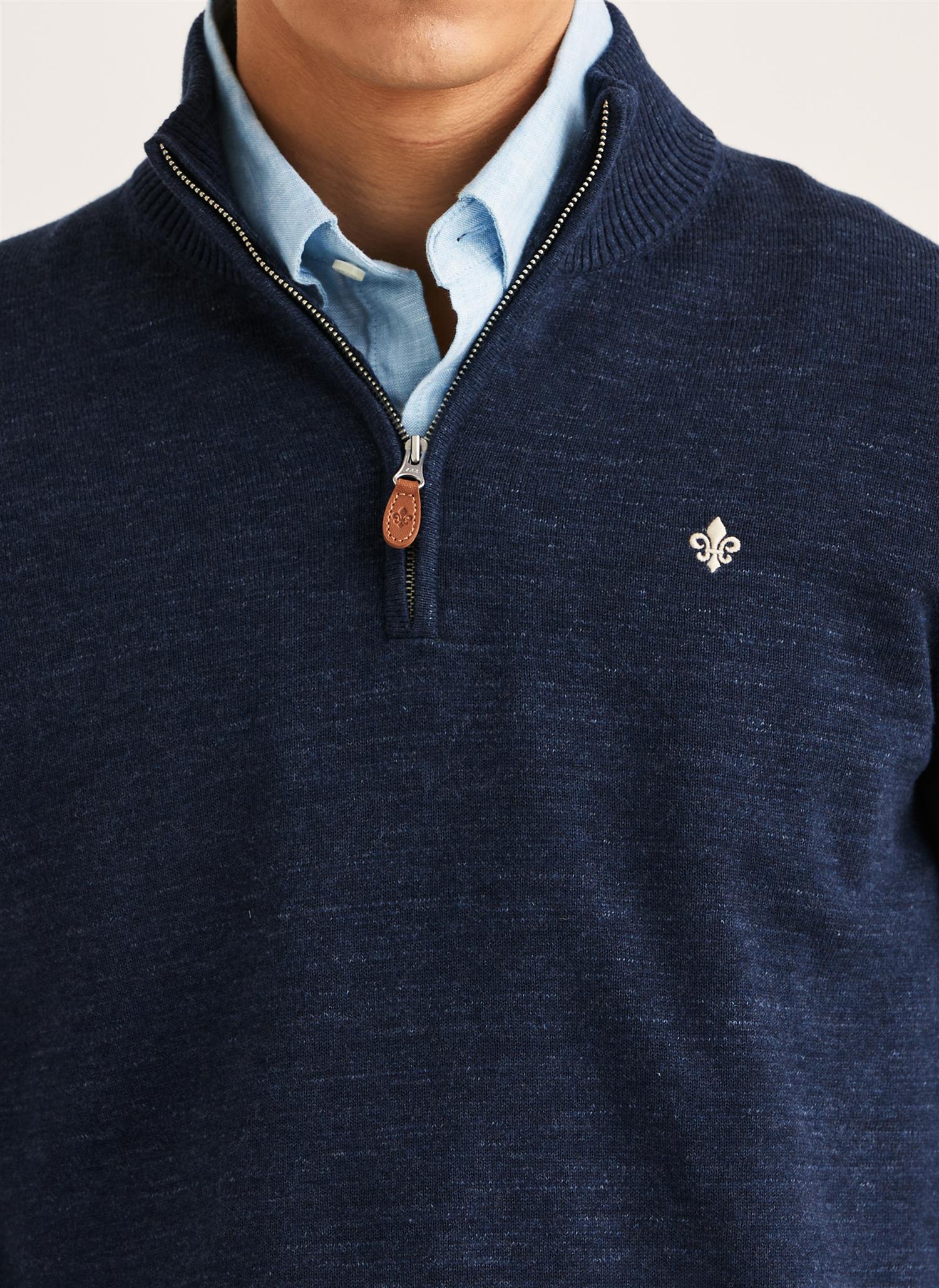 Randall Half Zip Navy - Image 4
