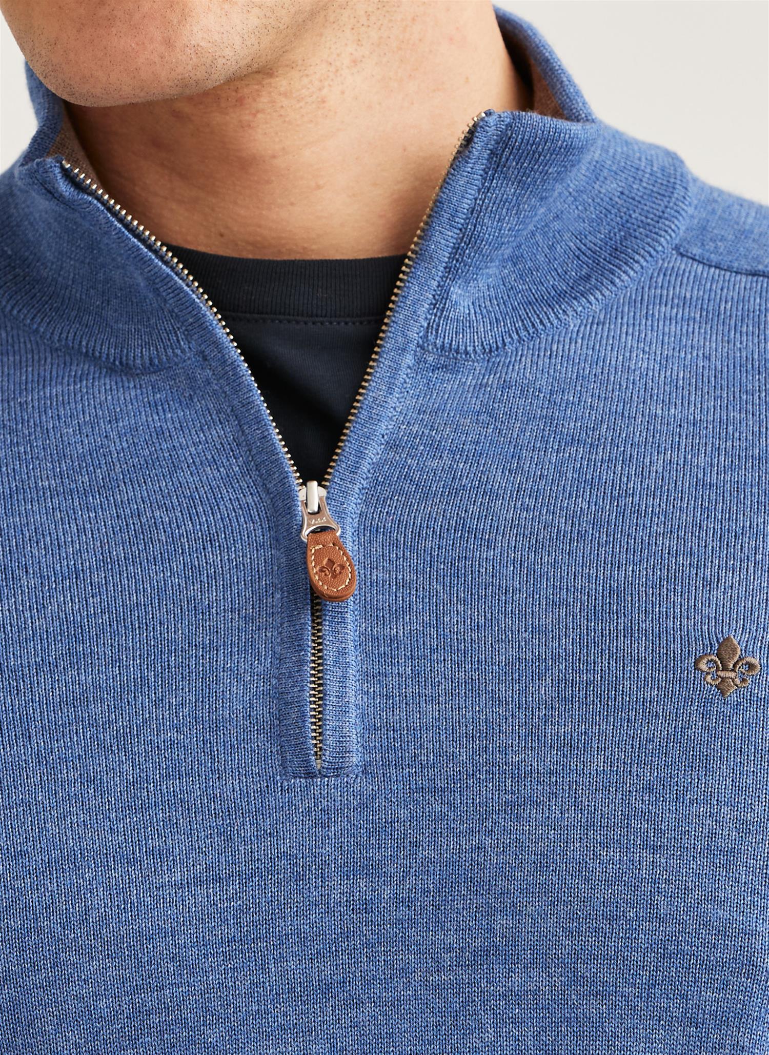 Merino John Zip  Blue - Image 4