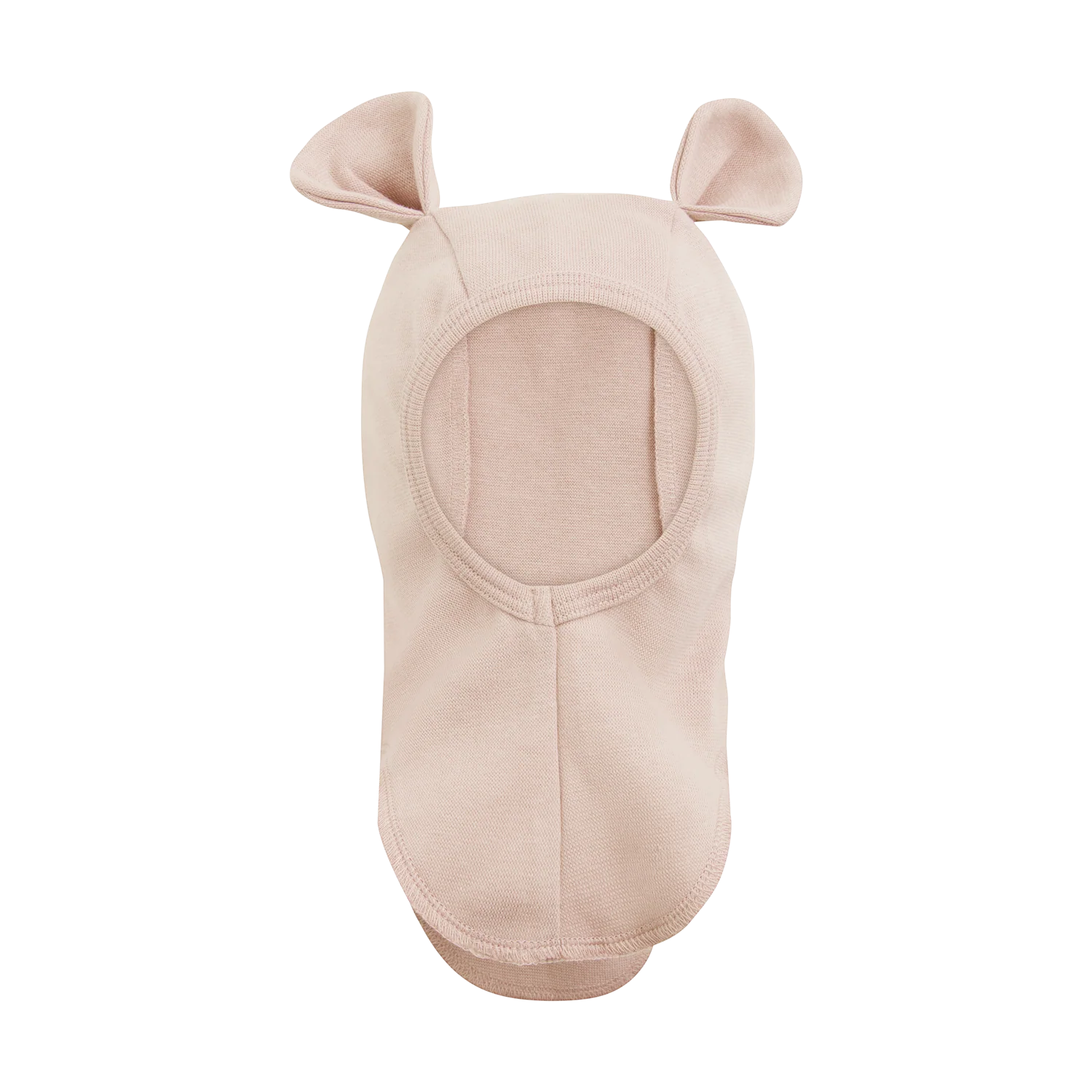 Balaclava Ears Cotton Rib Peach Blush