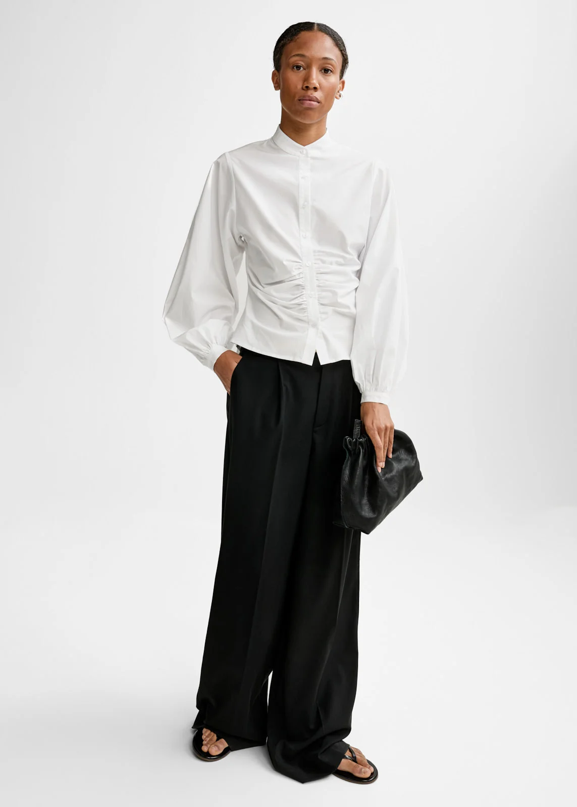 Velora Poplin Shirt White - Image 3