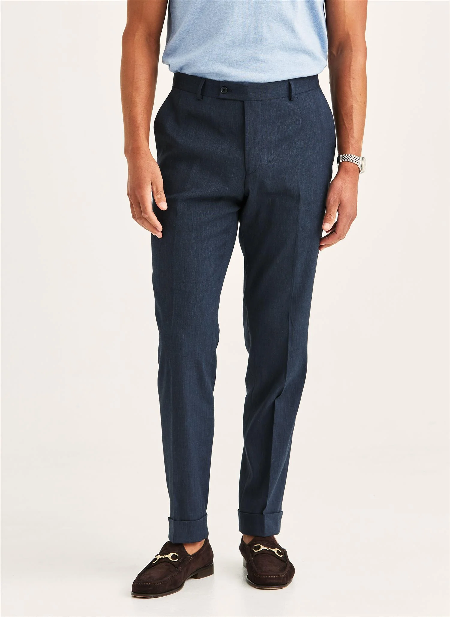 Jack Linen Suit Trouser  Navy