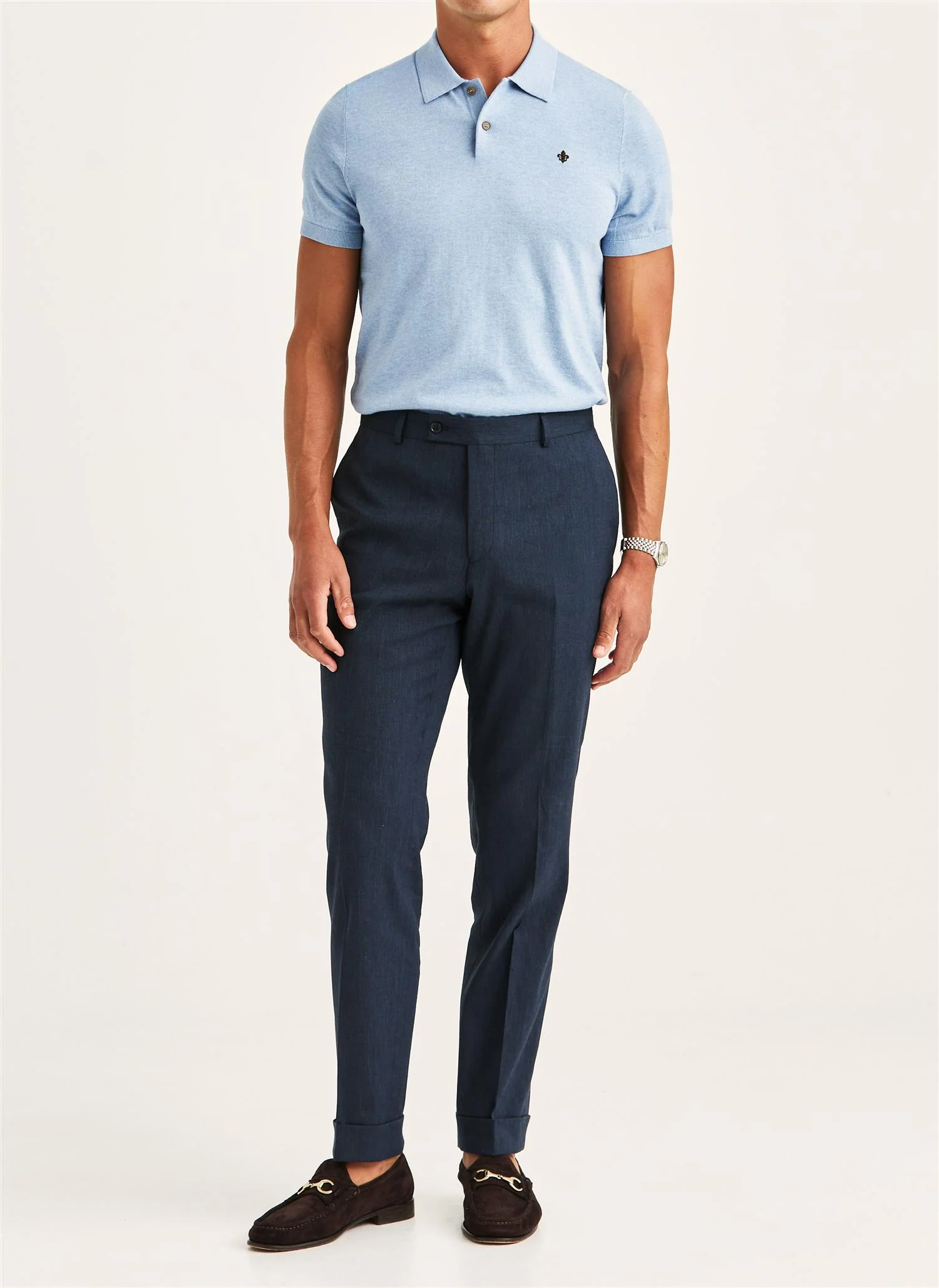 Jack Linen Suit Trouser  Navy - Image 2