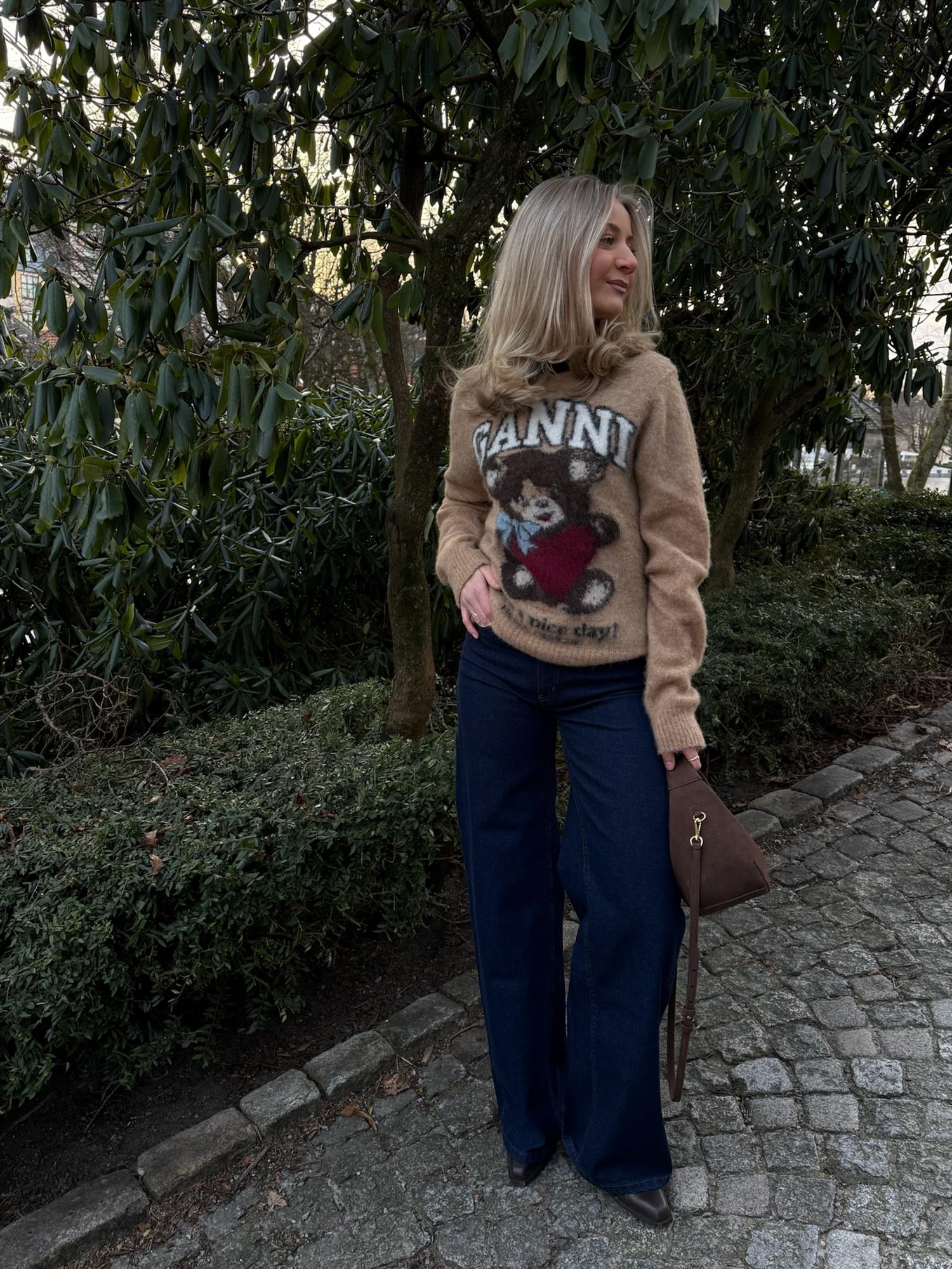 Brushed alpaca Crewneck Camel - Image 3
