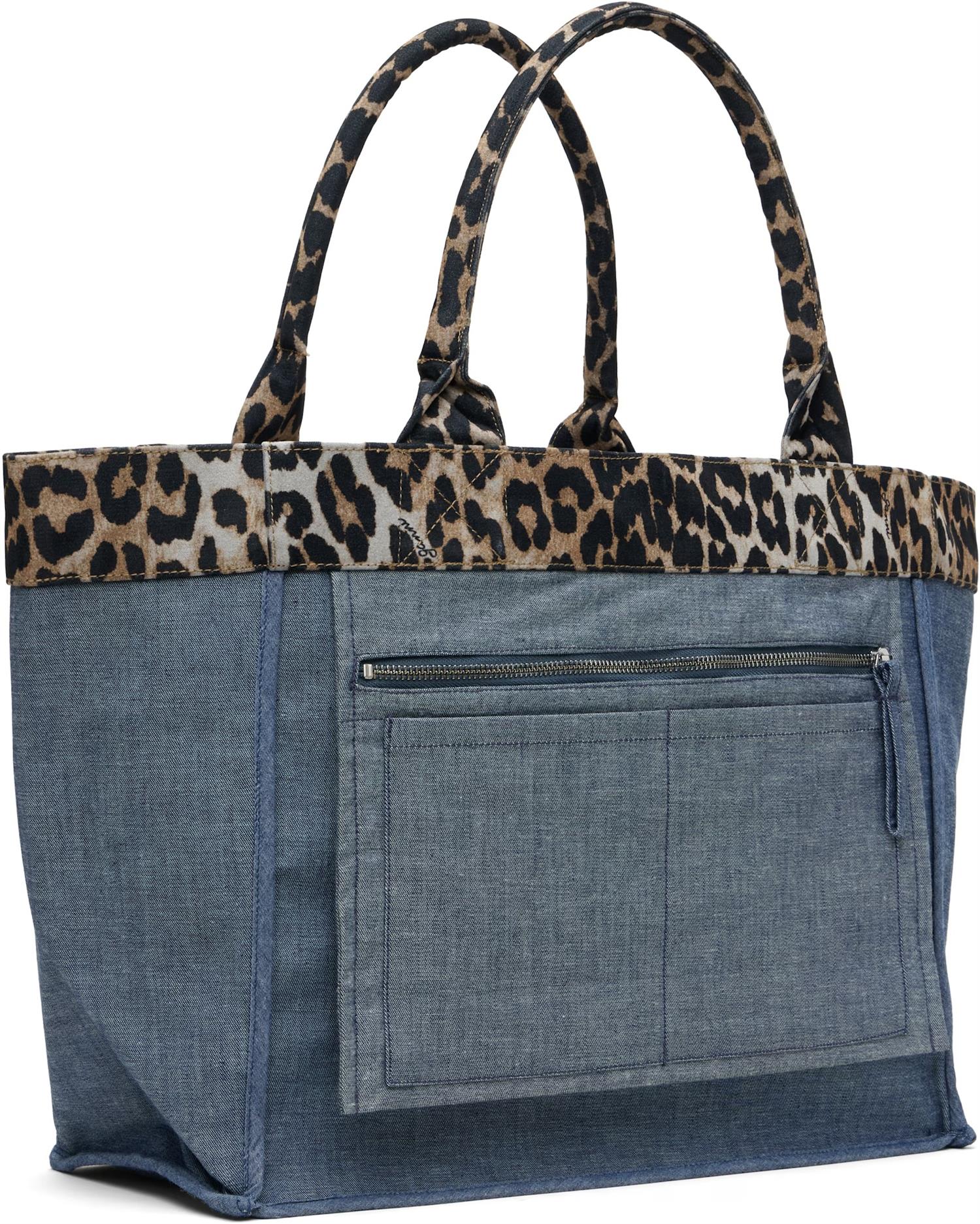Medium Trapeze Shopper Flock Reversible Orion Blue - Image 4