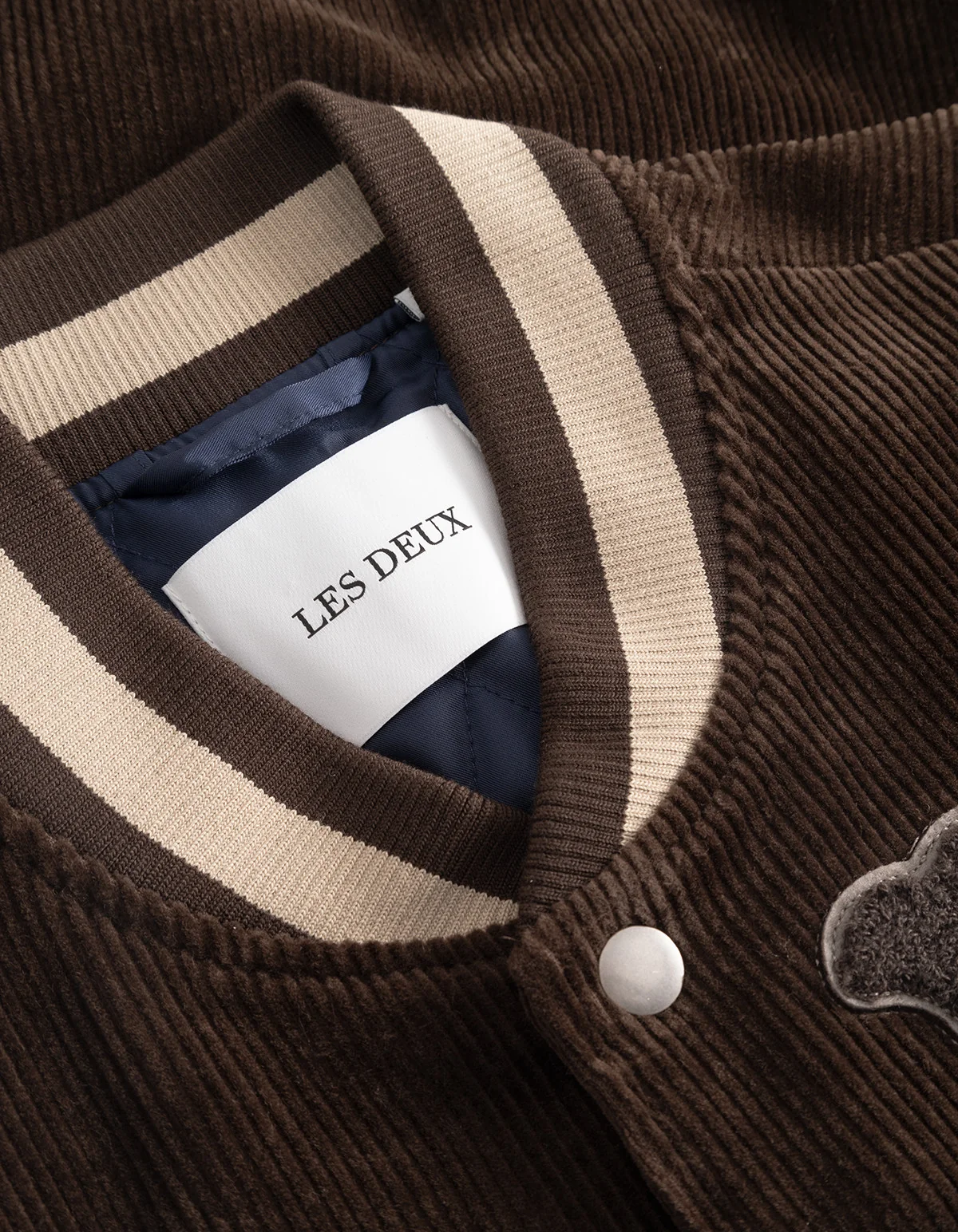 Corduroy Varsity Jacket  Slate Brown - Image 4