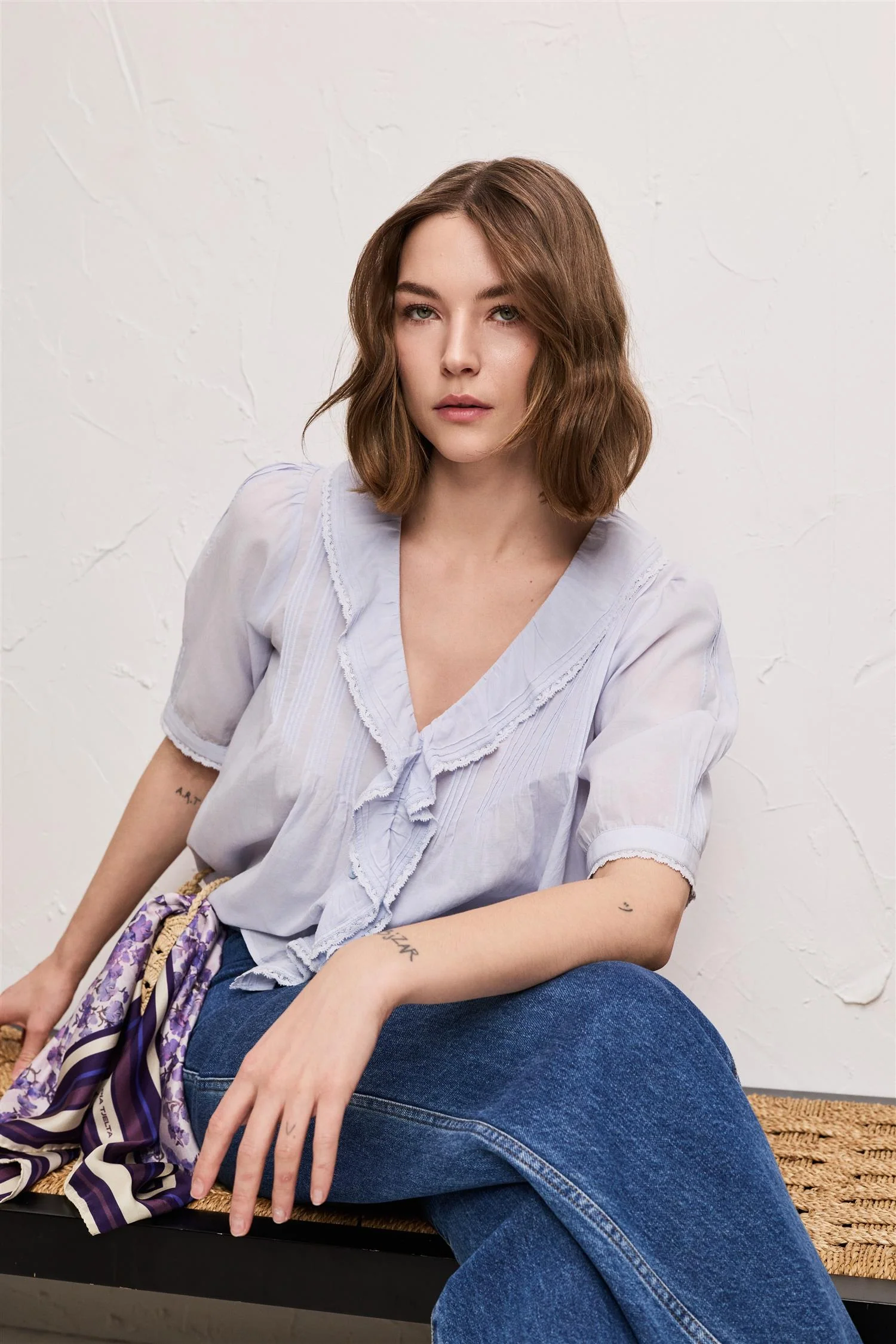 ELLIOT SHORTSLEEVE Dusty Blue - Image 3
