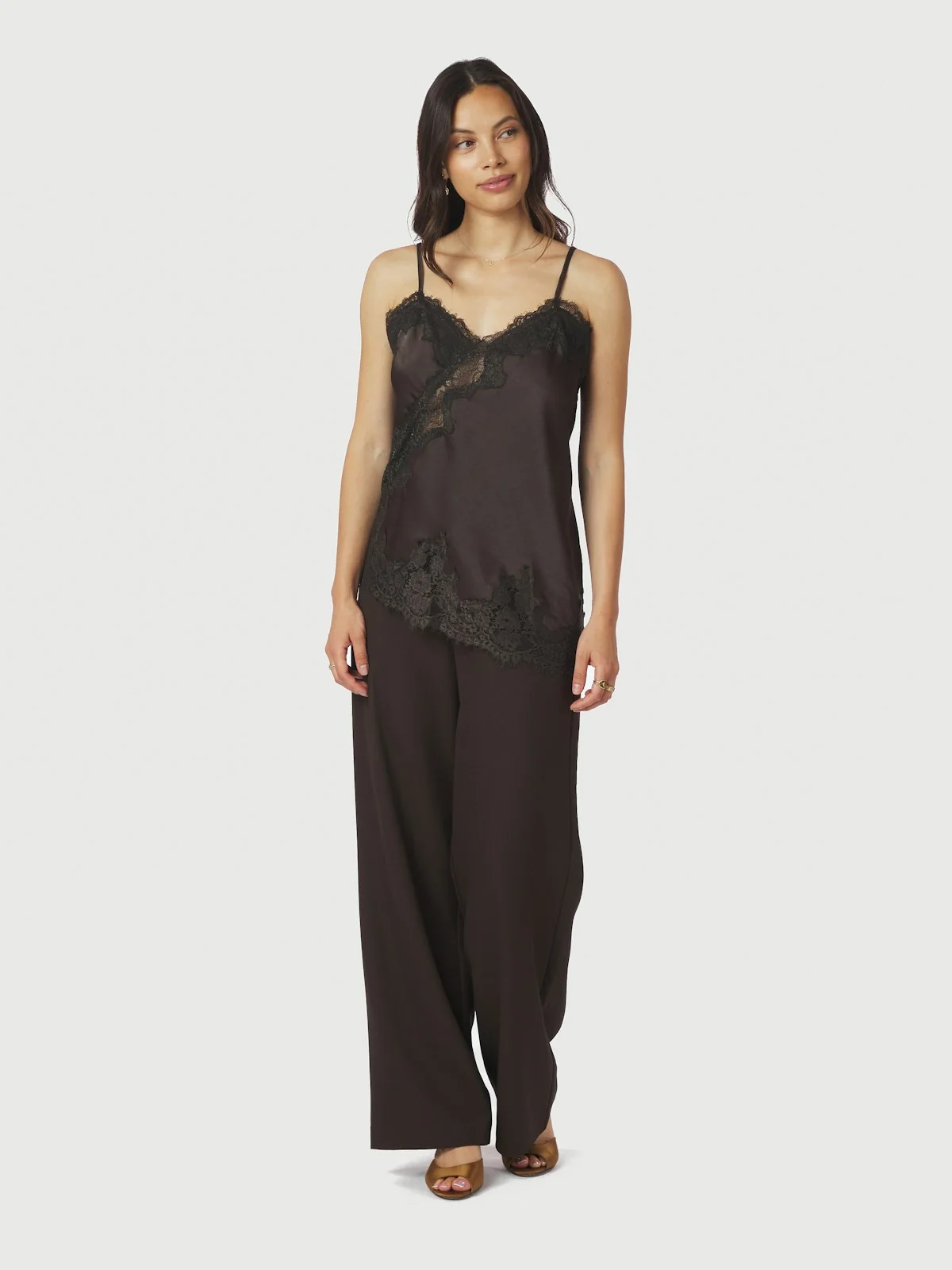 Viole Lace Top Dark Brown - Image 2