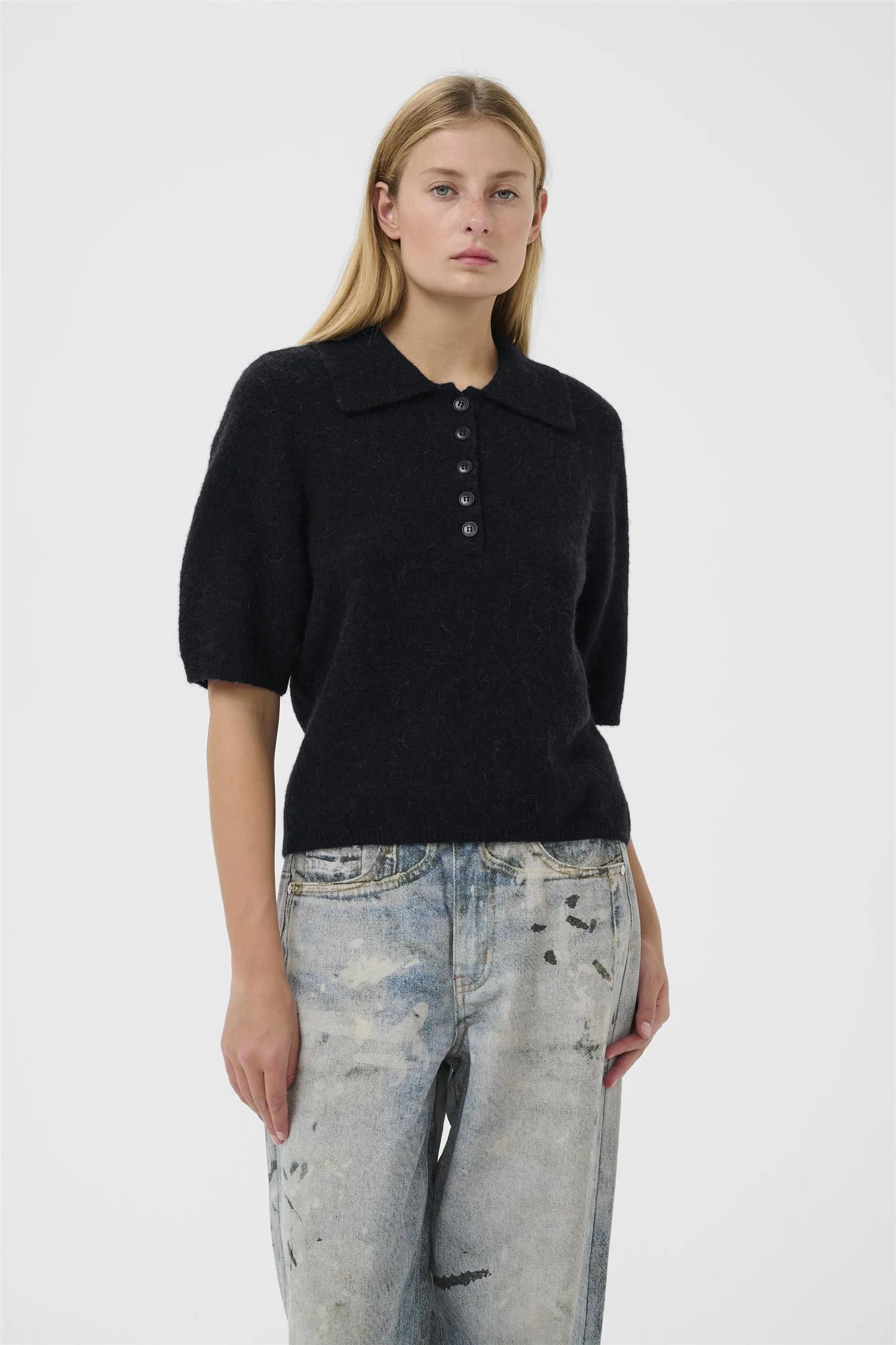 Alpha SS Polo Pullover  Skycaptain Mélange - Image 4