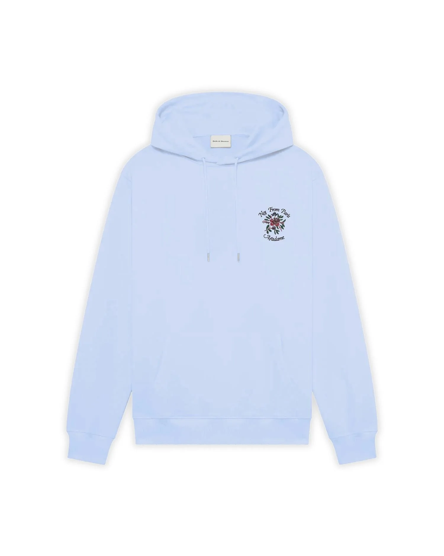 Hoodie Slogan Rose Light Blue