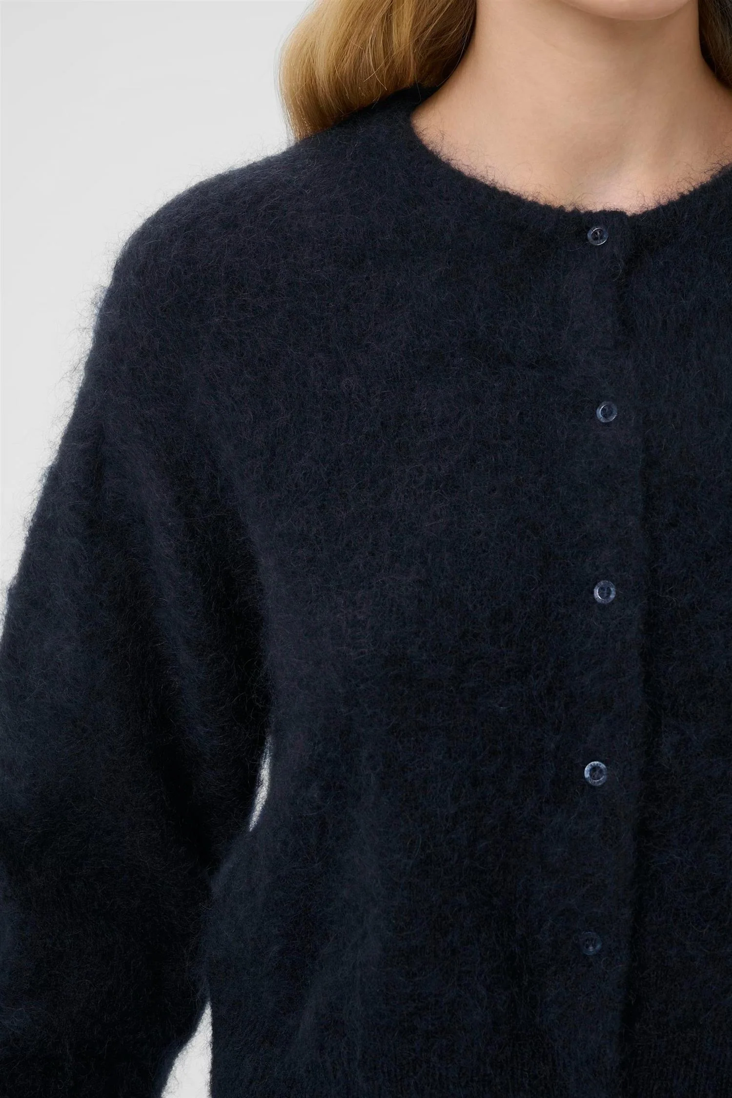 DEBBIE SHORT CARDIGAN Skycaptain Mélange - Image 3