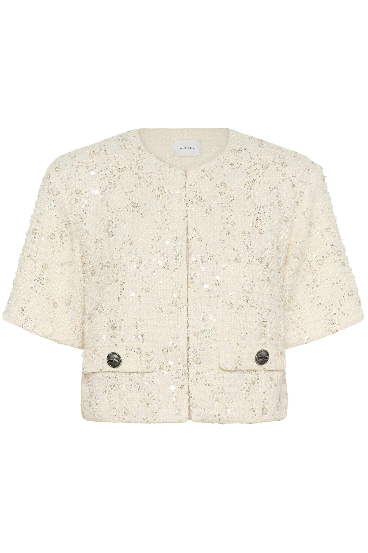 Chanaya SS Jacket Off White Pearls