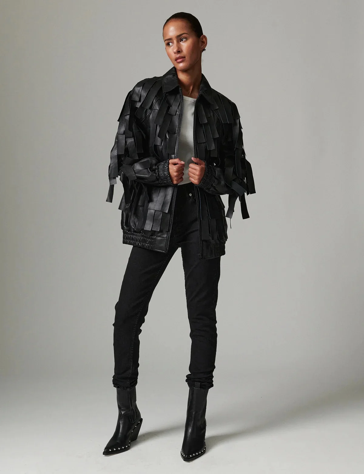 Rafia soft lamb leather Svart - Image 3