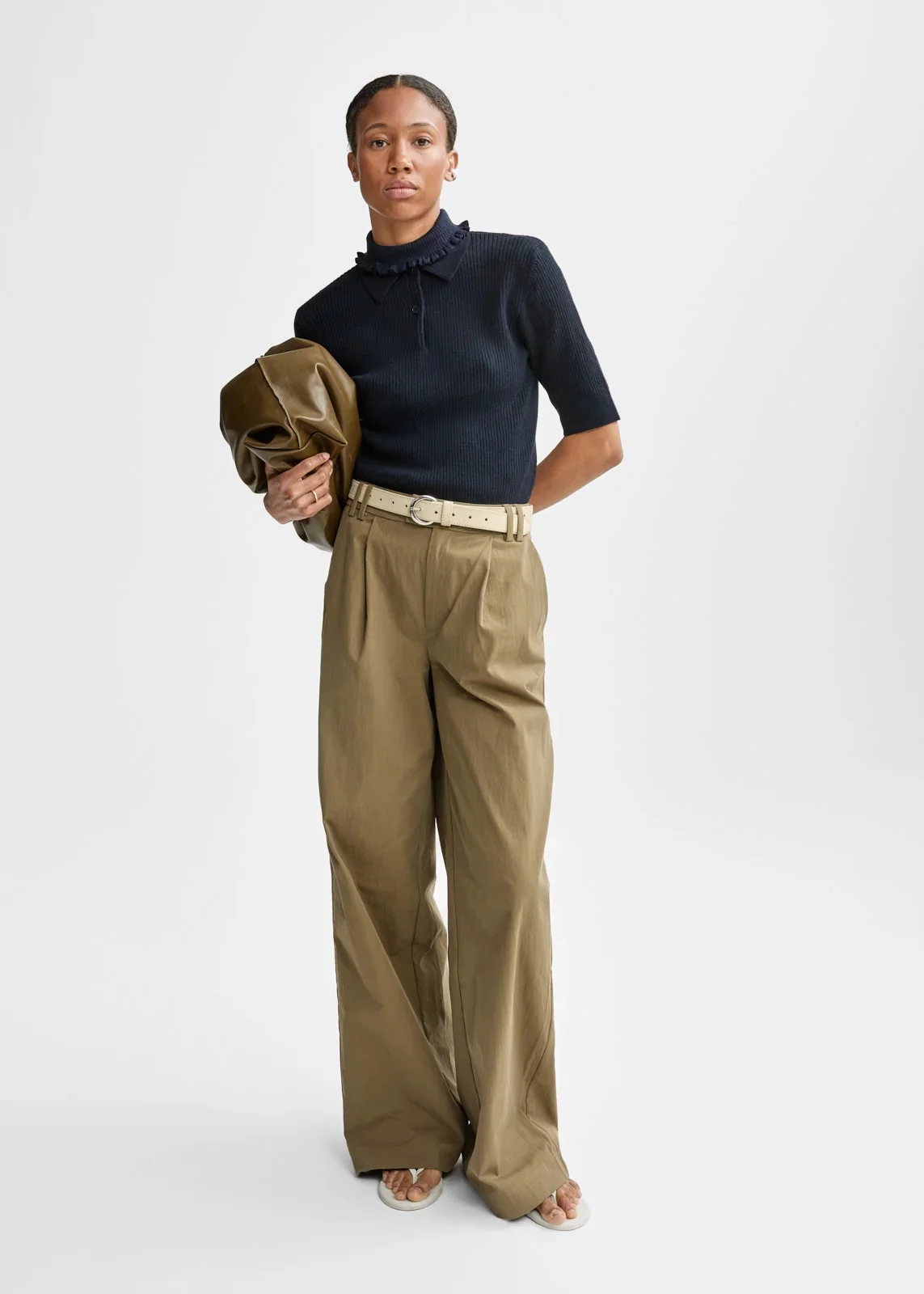 Ella Polo Knit  Navy - Image 2