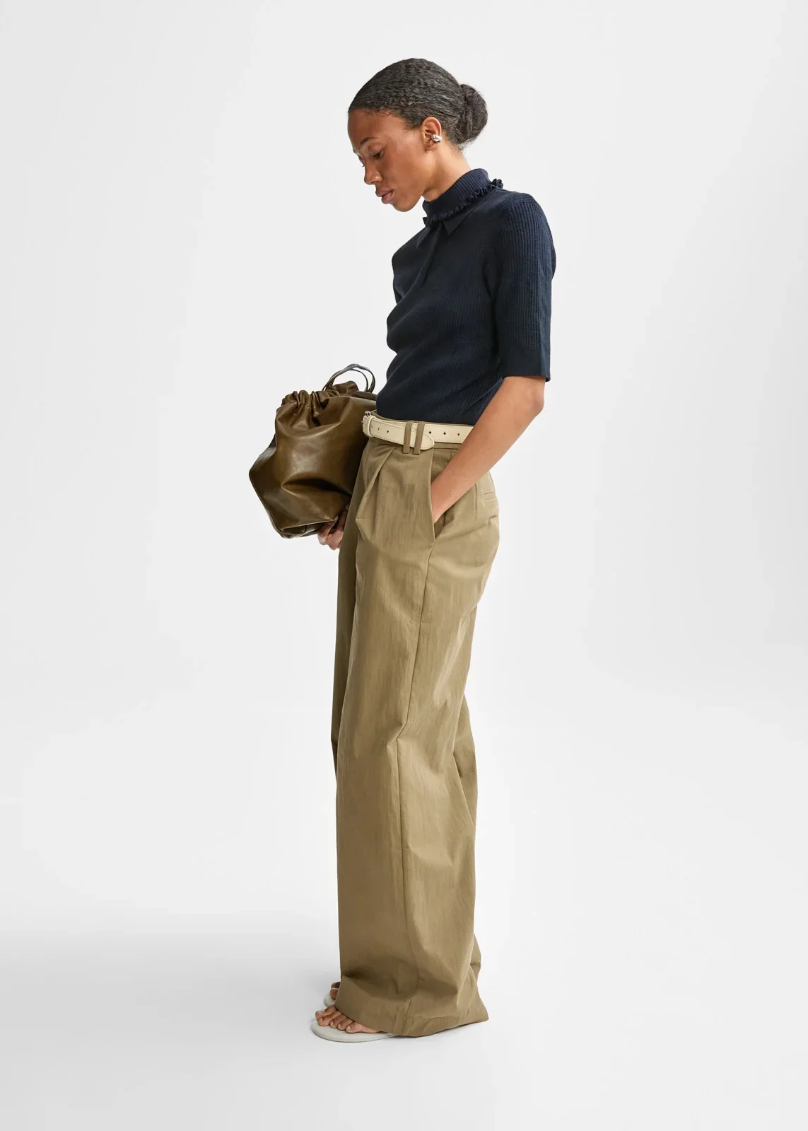 Ella Polo Knit  Navy - Image 3