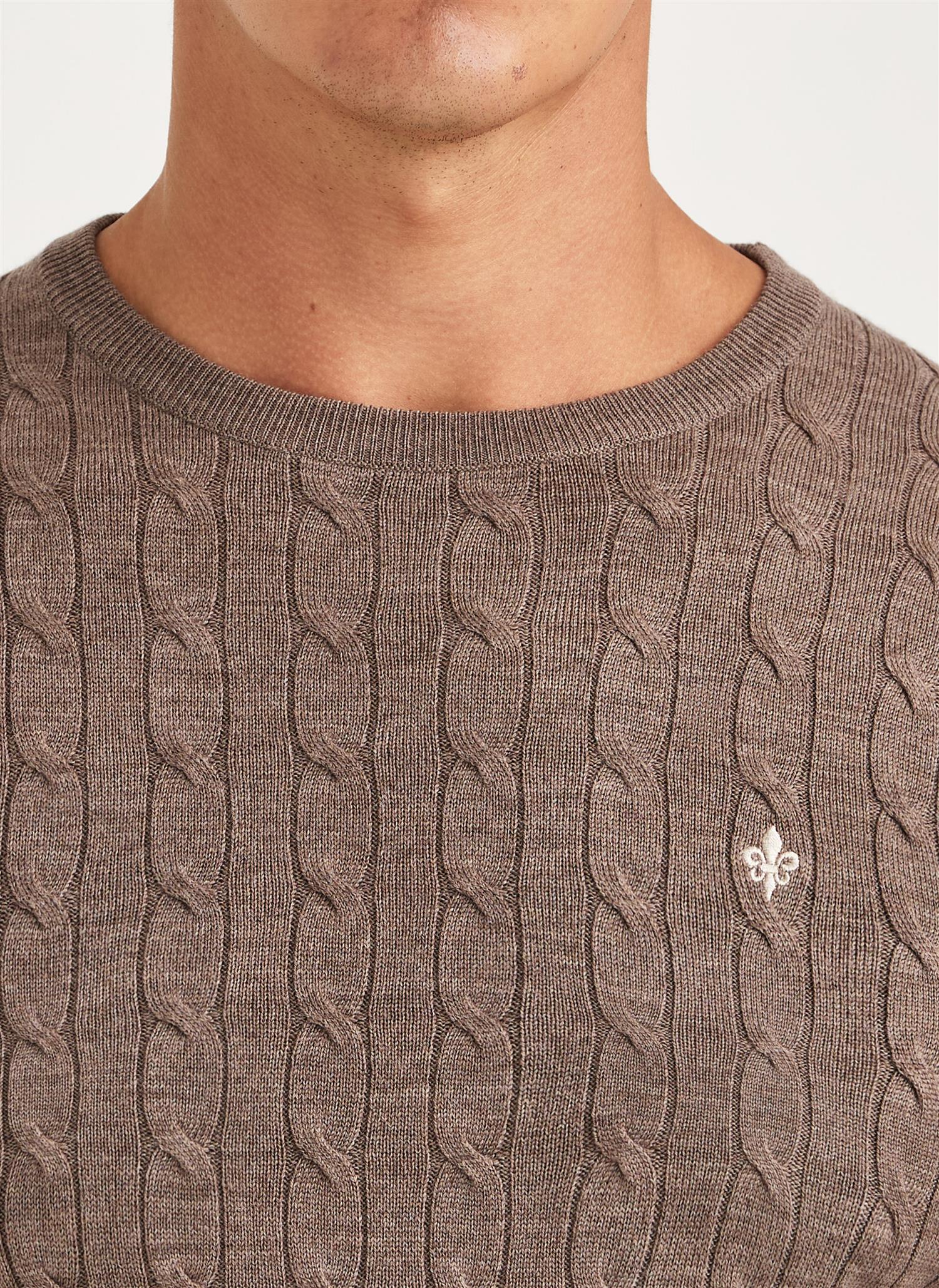 MERINO CABLE ONECK Brown - Image 4