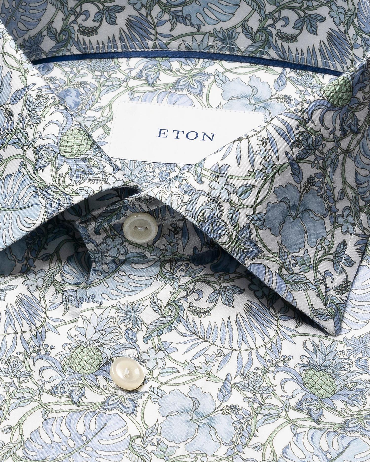 Floral Signature Twill Shirt Mid Green - Image 2