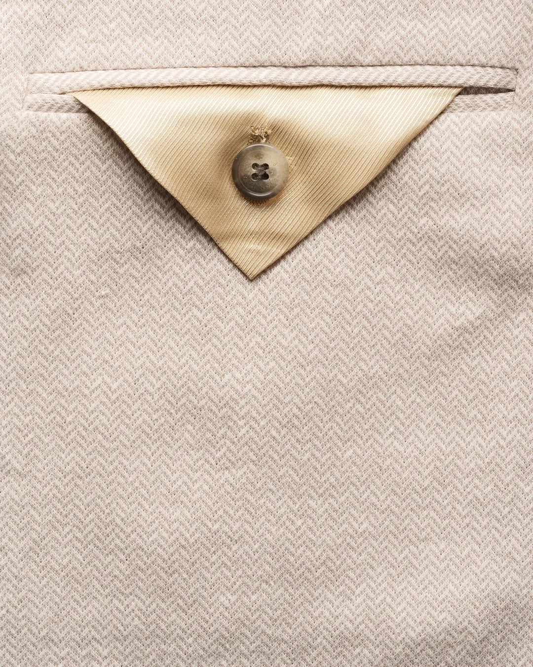 Herringbone Linen Jersey Soft Jacket Beige - Image 7