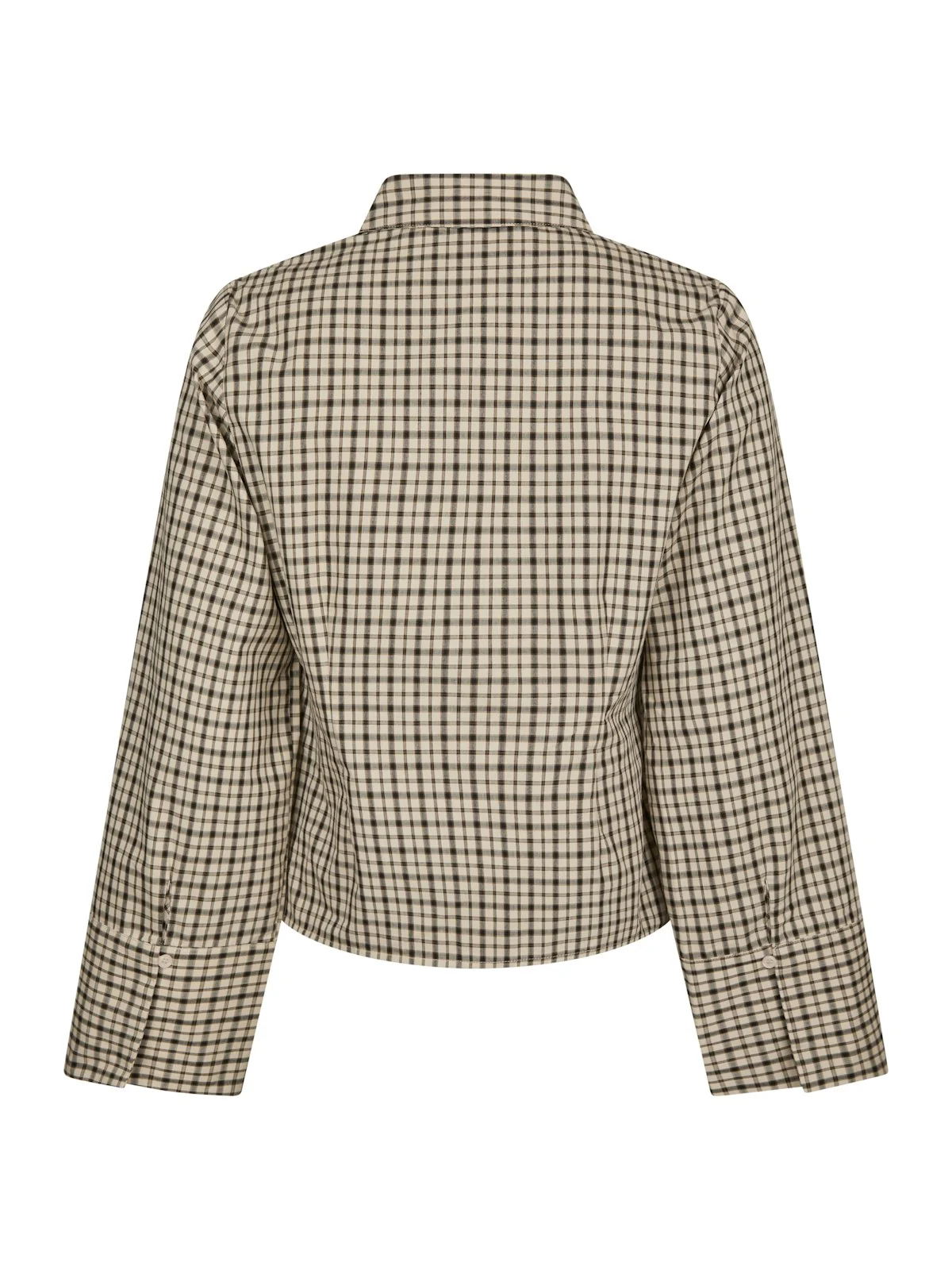 Rosa Checked Shirt  Beige - Image 9