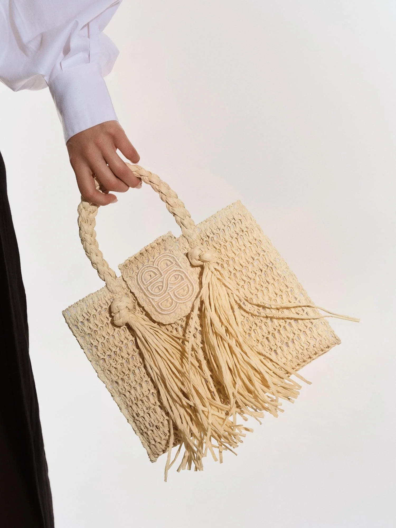 Sigrid Straw Bag Beige - Image 2