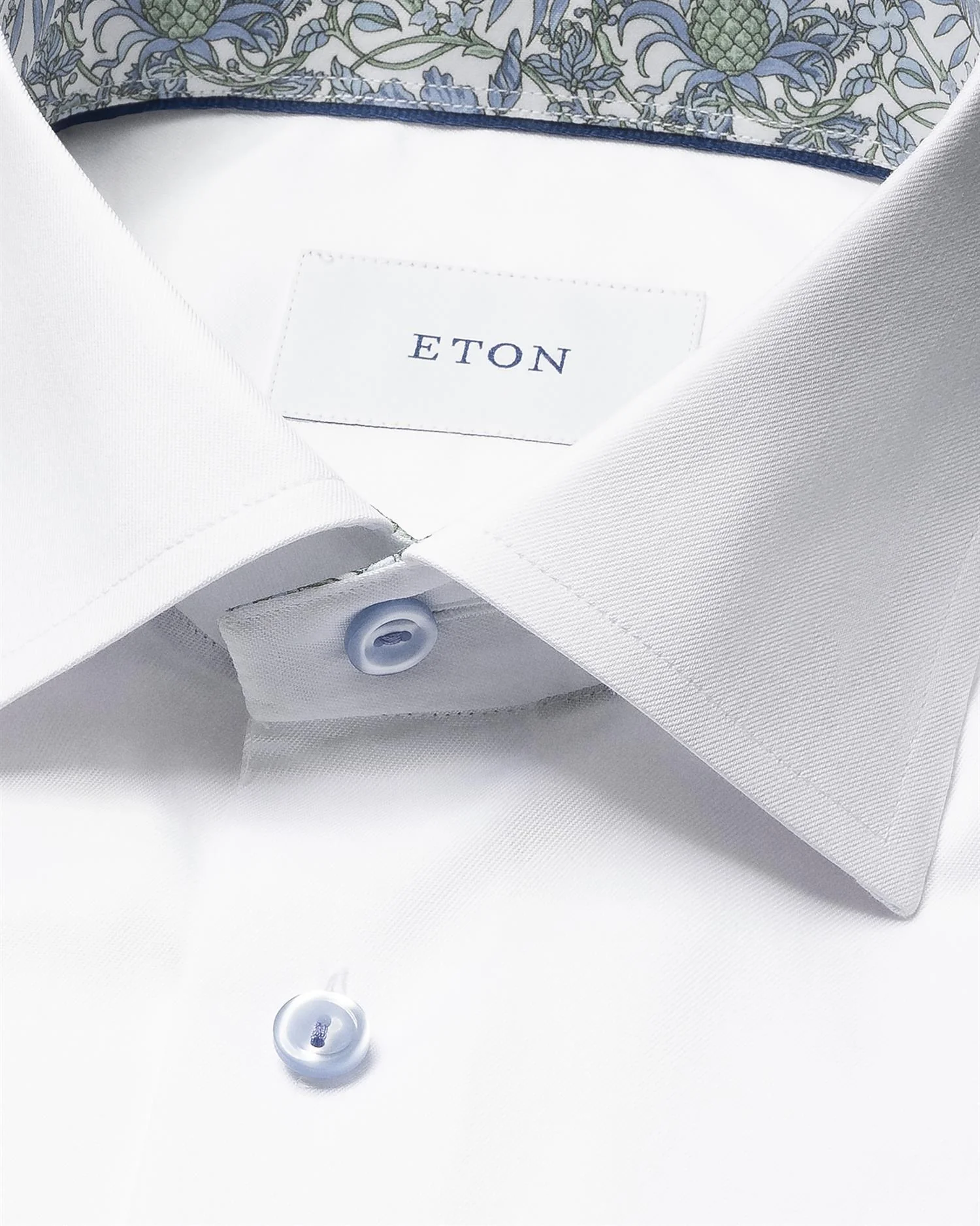 Floral Effect Contemporary Signature Twill Shirt  White - Image 2