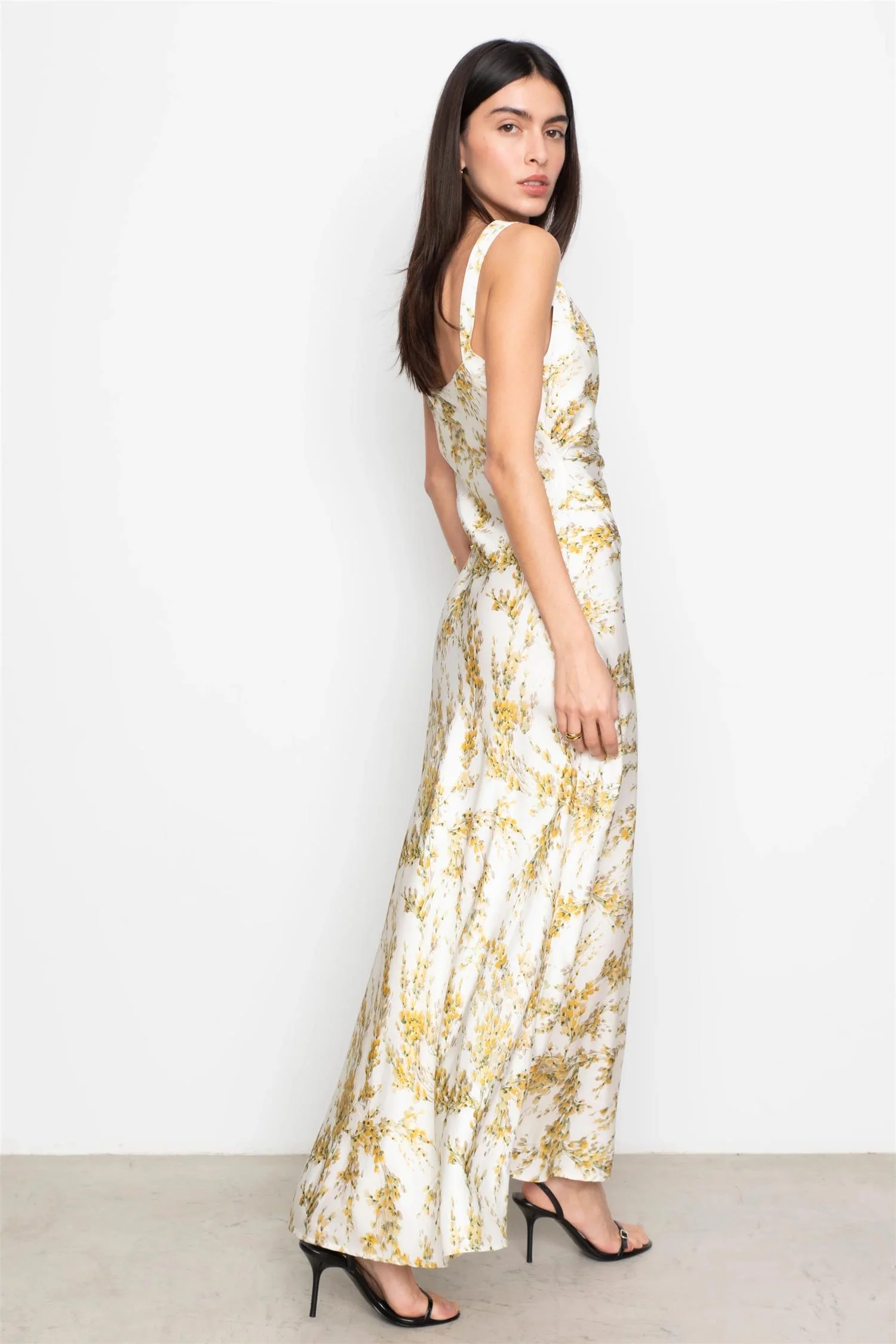 Anna Dress  Yellow Mimosa Print - Image 5