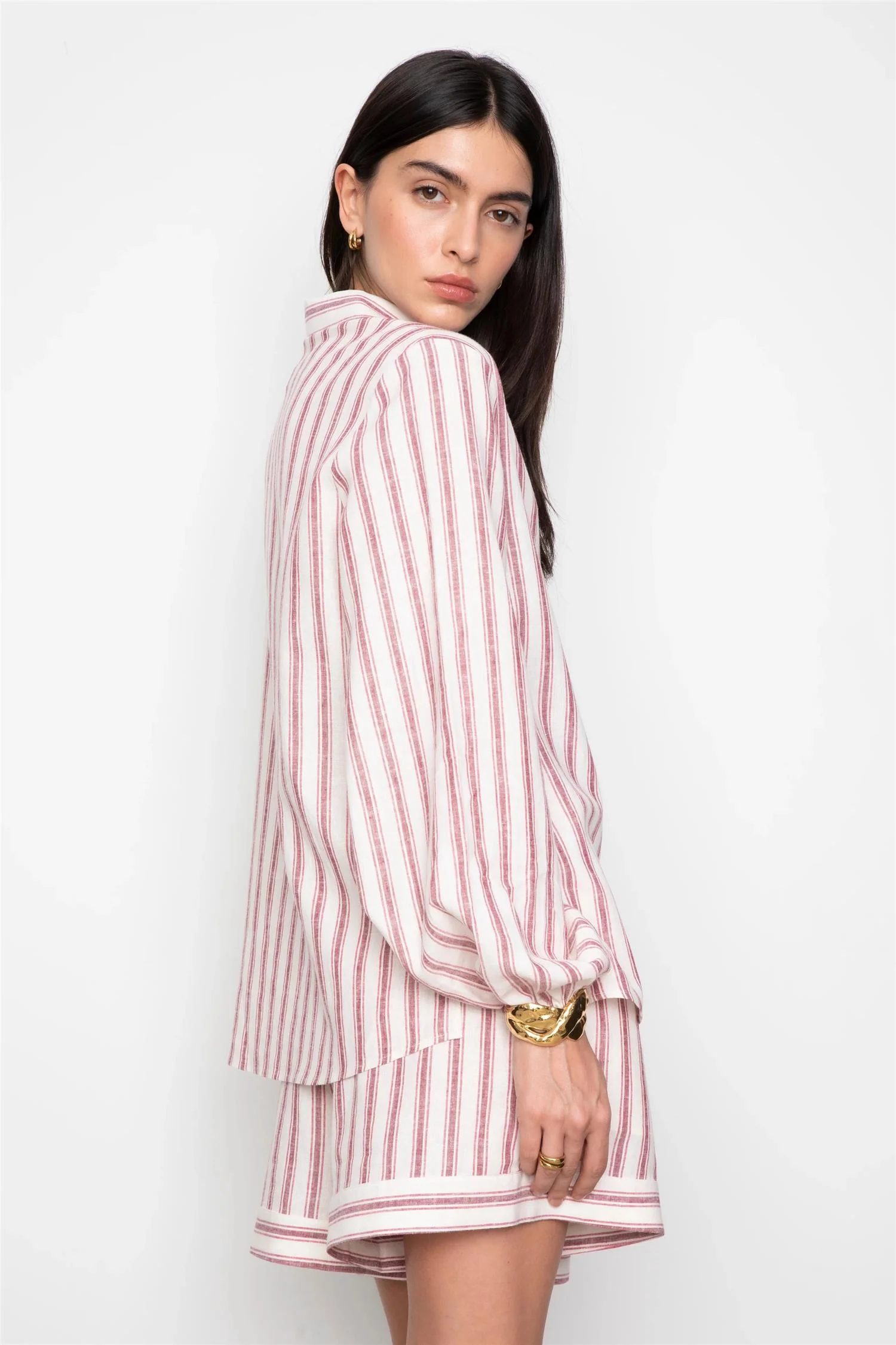 Lilia Shorts Berry Stripe - Image 2