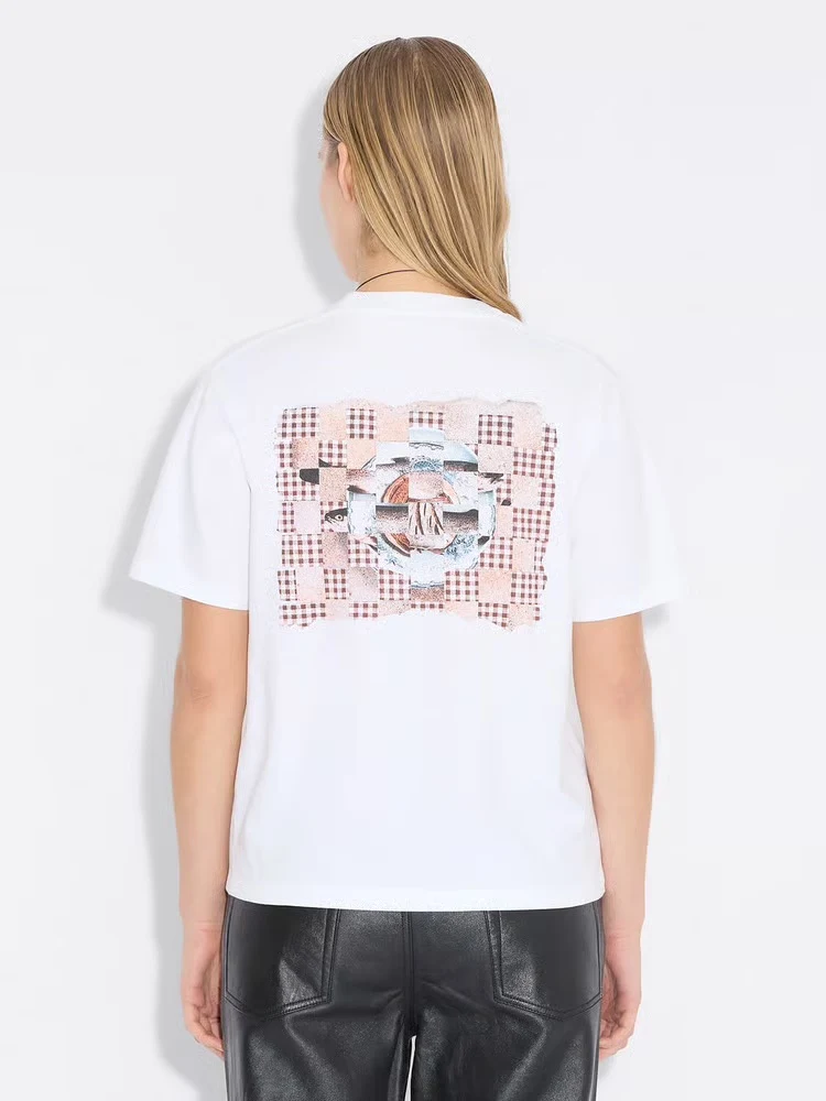 Gingham Tee White - Image 5