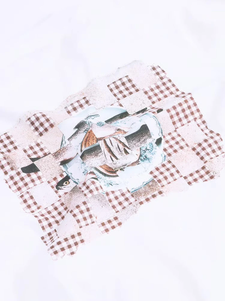 Gingham Tee White - Image 6