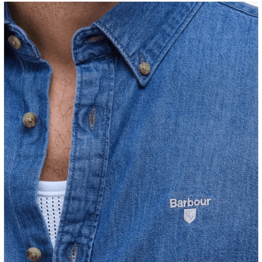 Barbour Crest Shirt  Chambray - Image 5