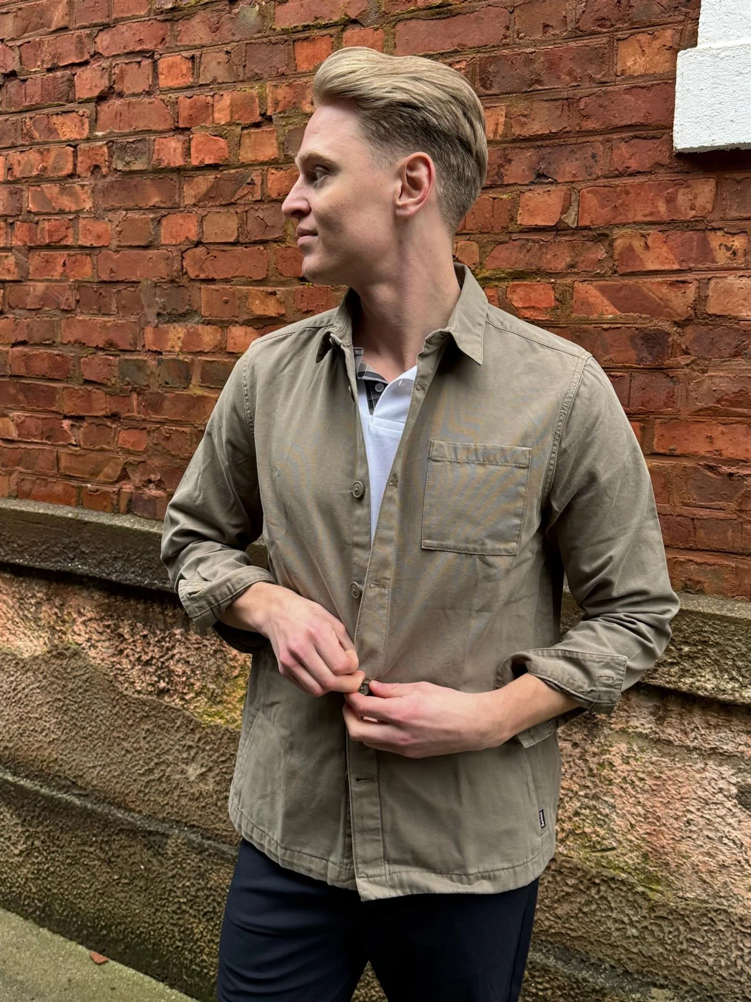 Barbour Washed Oversh Smokey Olive - Image 6
