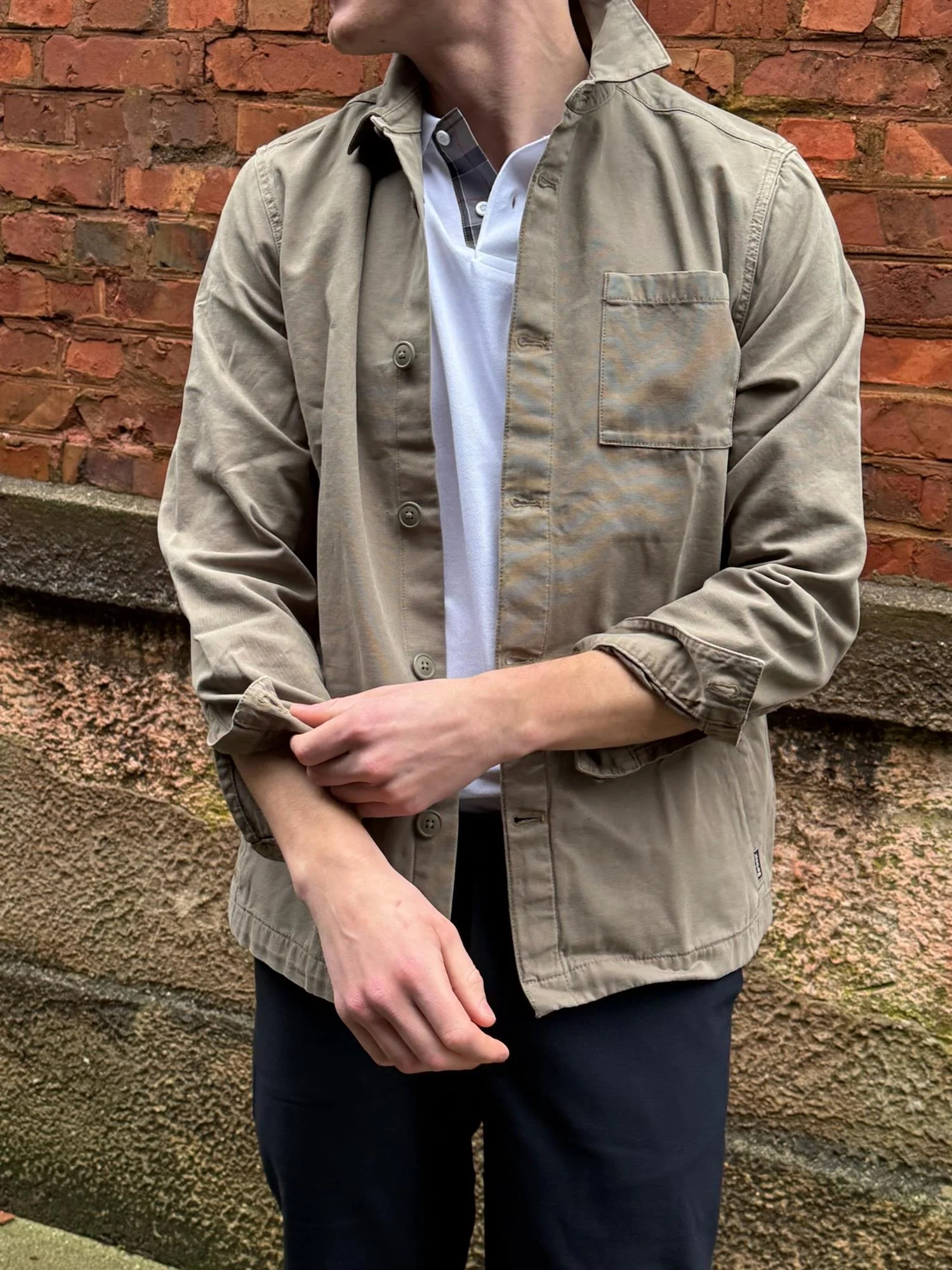 Barbour Washed Oversh Smokey Olive - Image 7