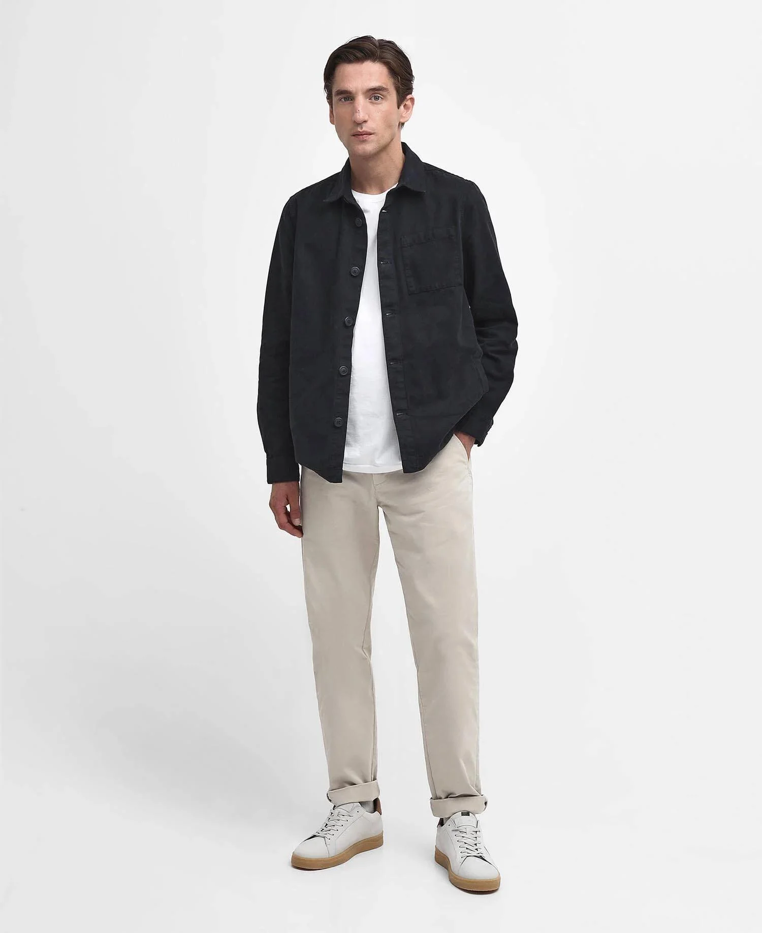 Barbour Washed Oversh  Navy - Image 2