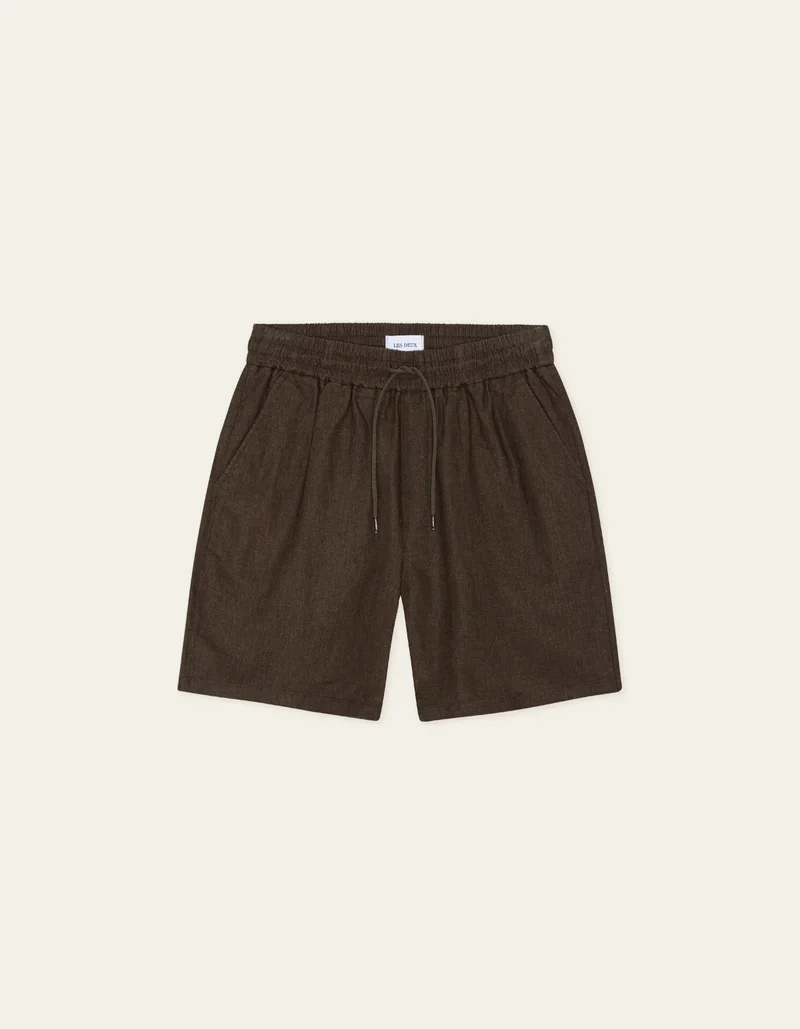 Otto Linen Shorts  Delicioso Brown