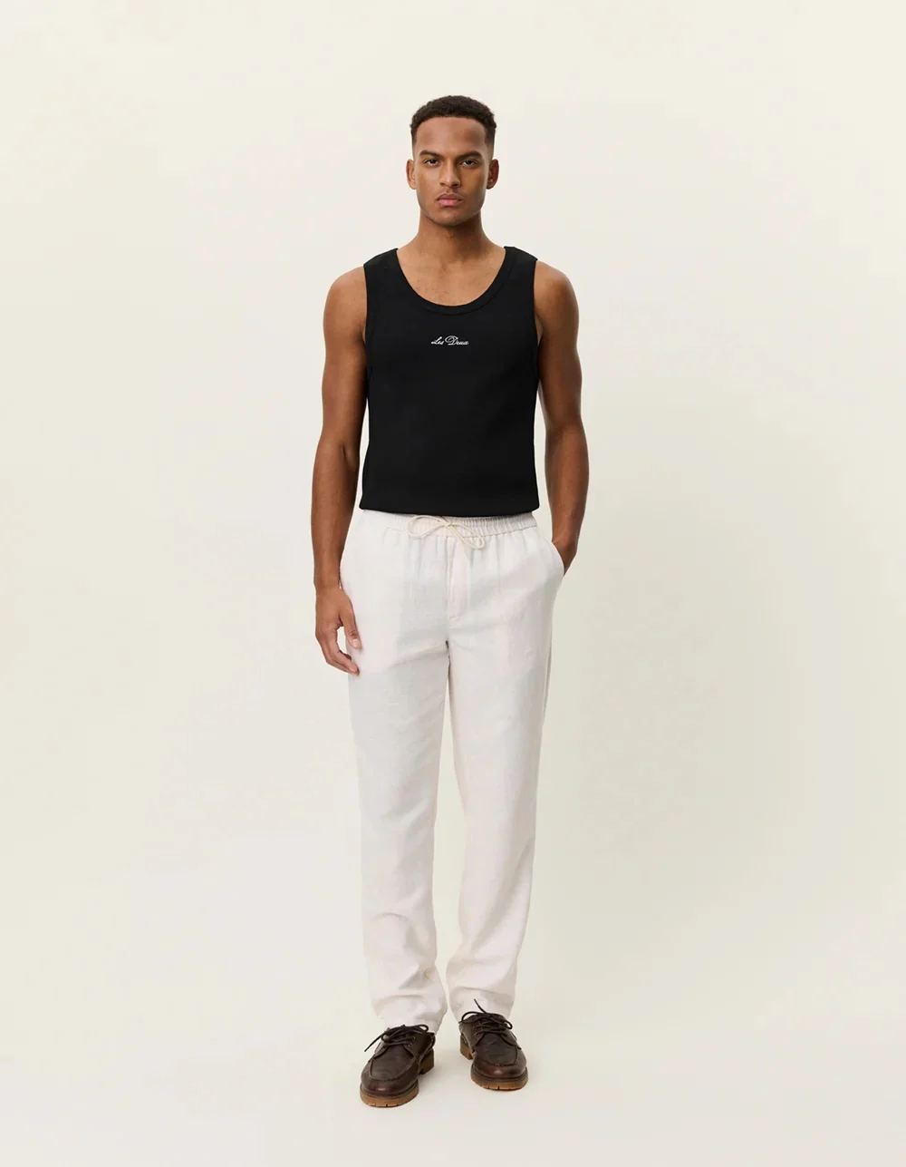 Patrick Linen Pants  Eggnog White - Image 3