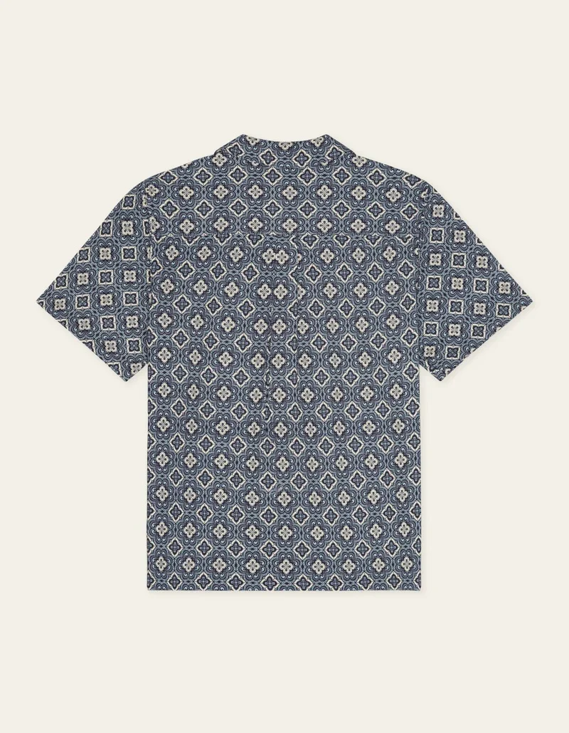 Lukas Arabesque AOP SS Shirt Blue Fog - Image 2