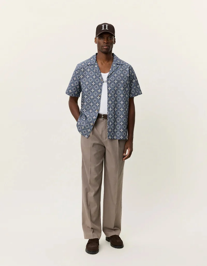 Lukas Arabesque AOP SS Shirt Blue Fog - Image 4