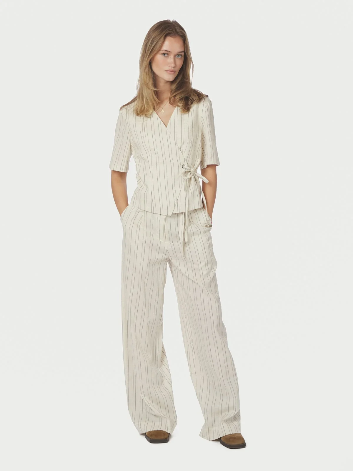 Malba Stripe Pants  Natural - Image 2
