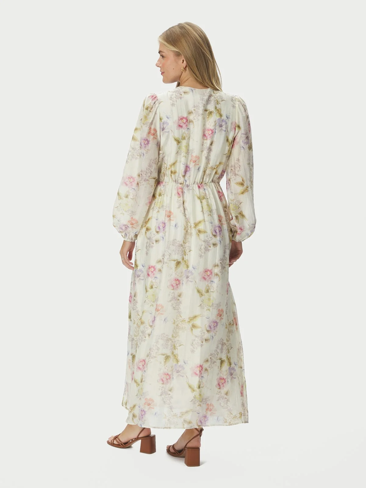 Silfi Vintage Flower Dress Off White - Image 6