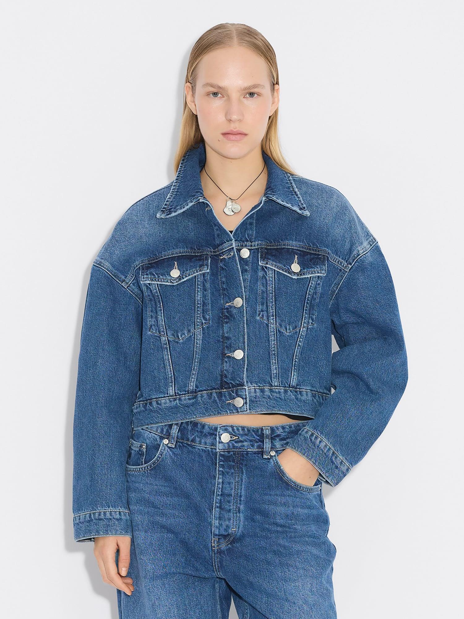 W Cropped Denim Jacket Blue